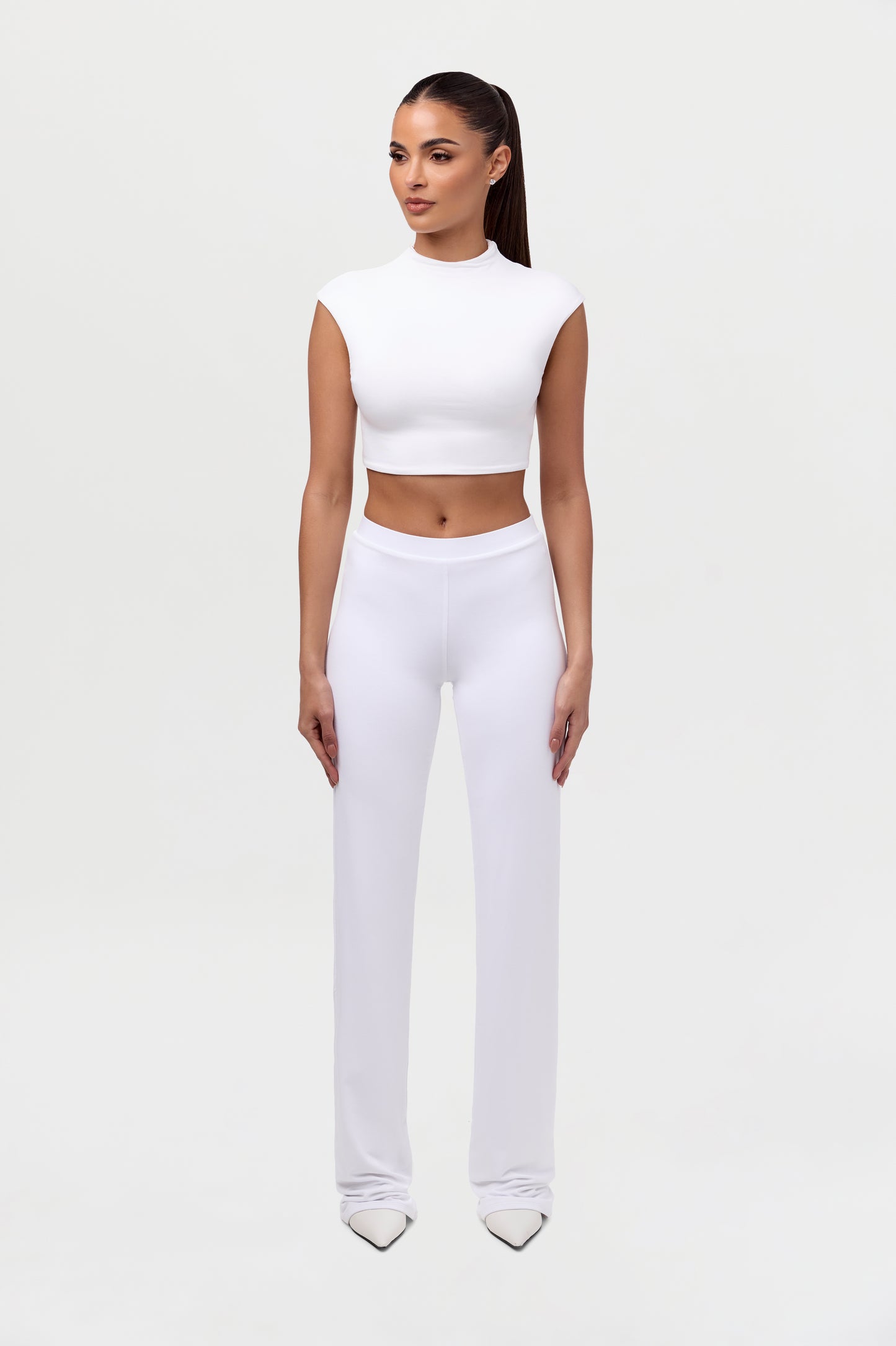 Smooth Cap Sleeve Crop Top