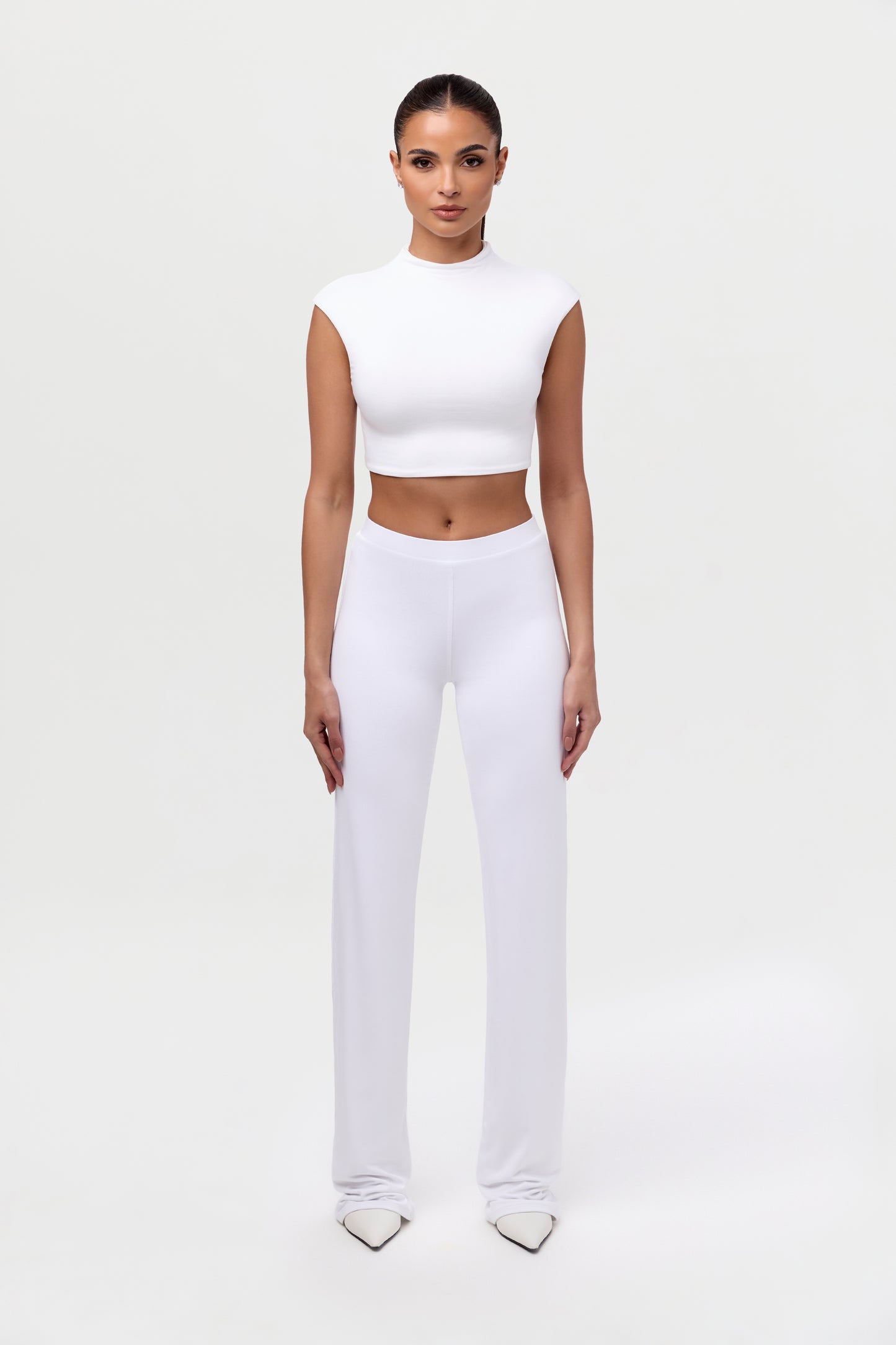 Smooth Cap Sleeve Crop Top