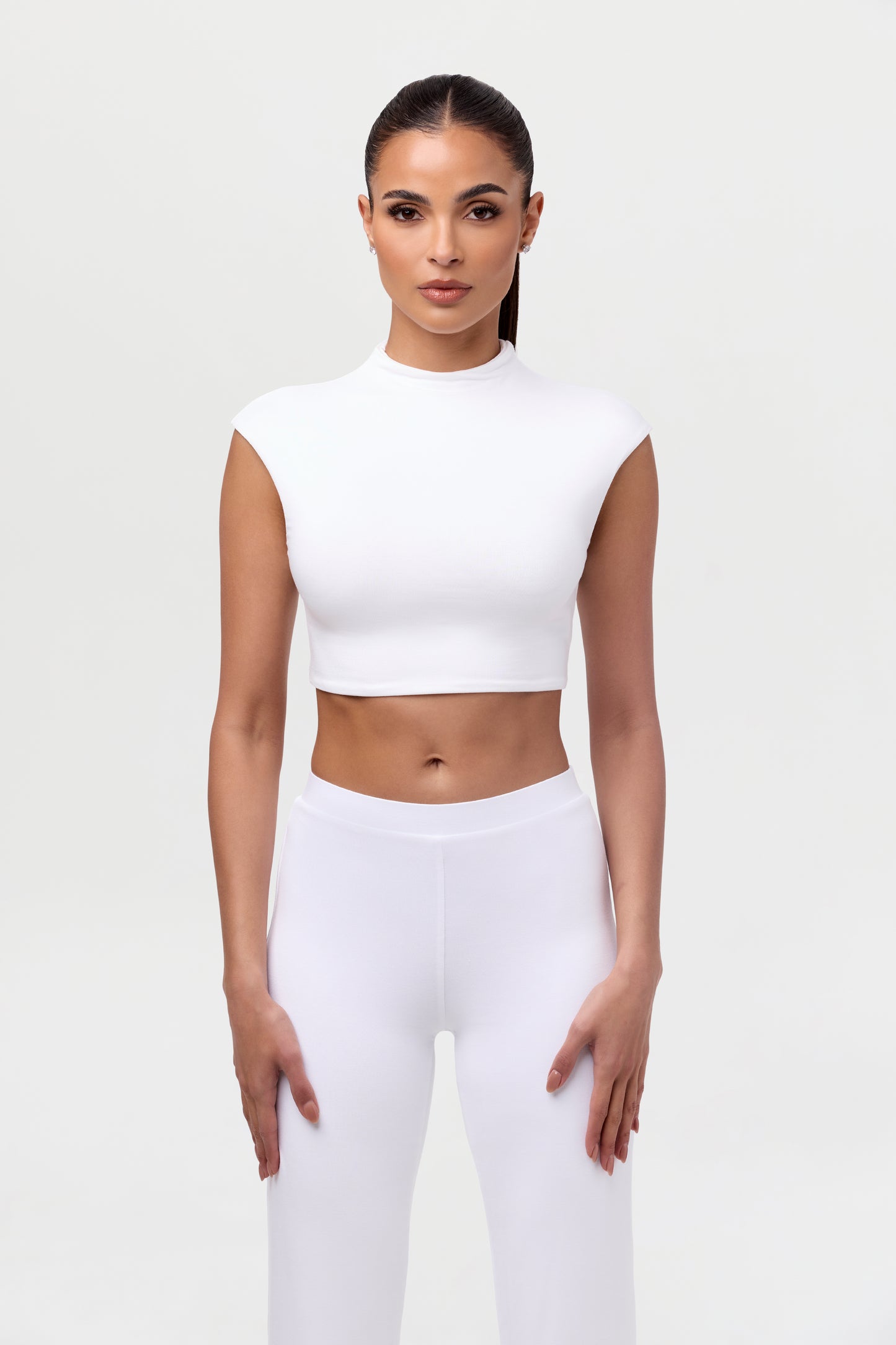 Smooth Cap Sleeve Crop Top