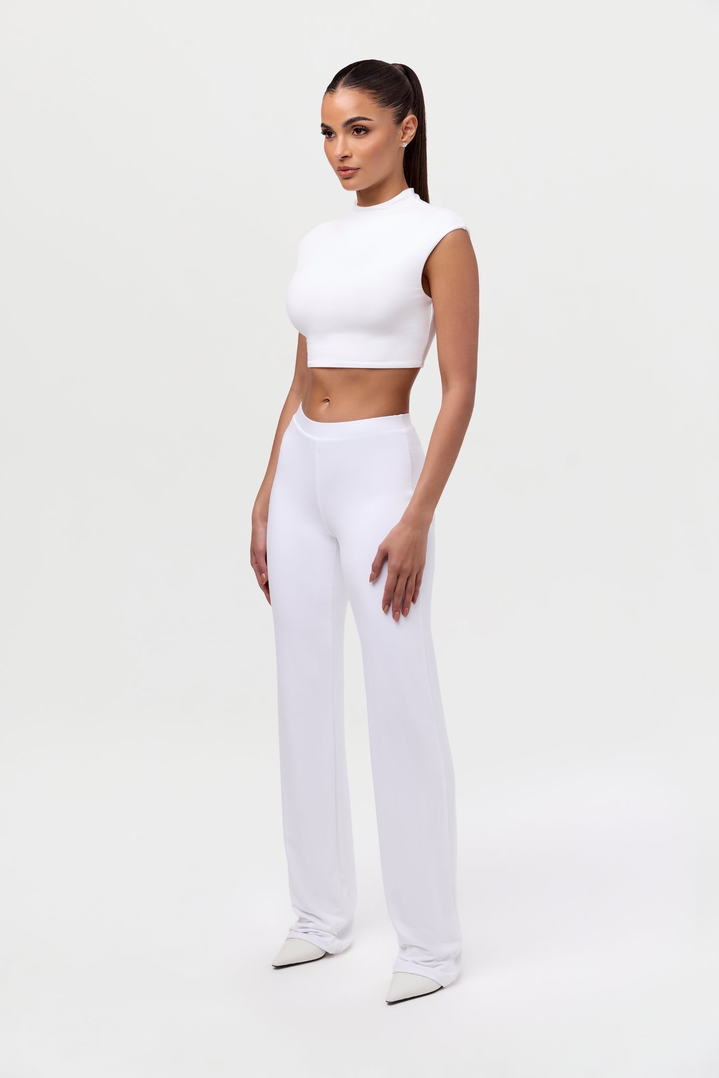 Smooth Cap Sleeve Crop Top