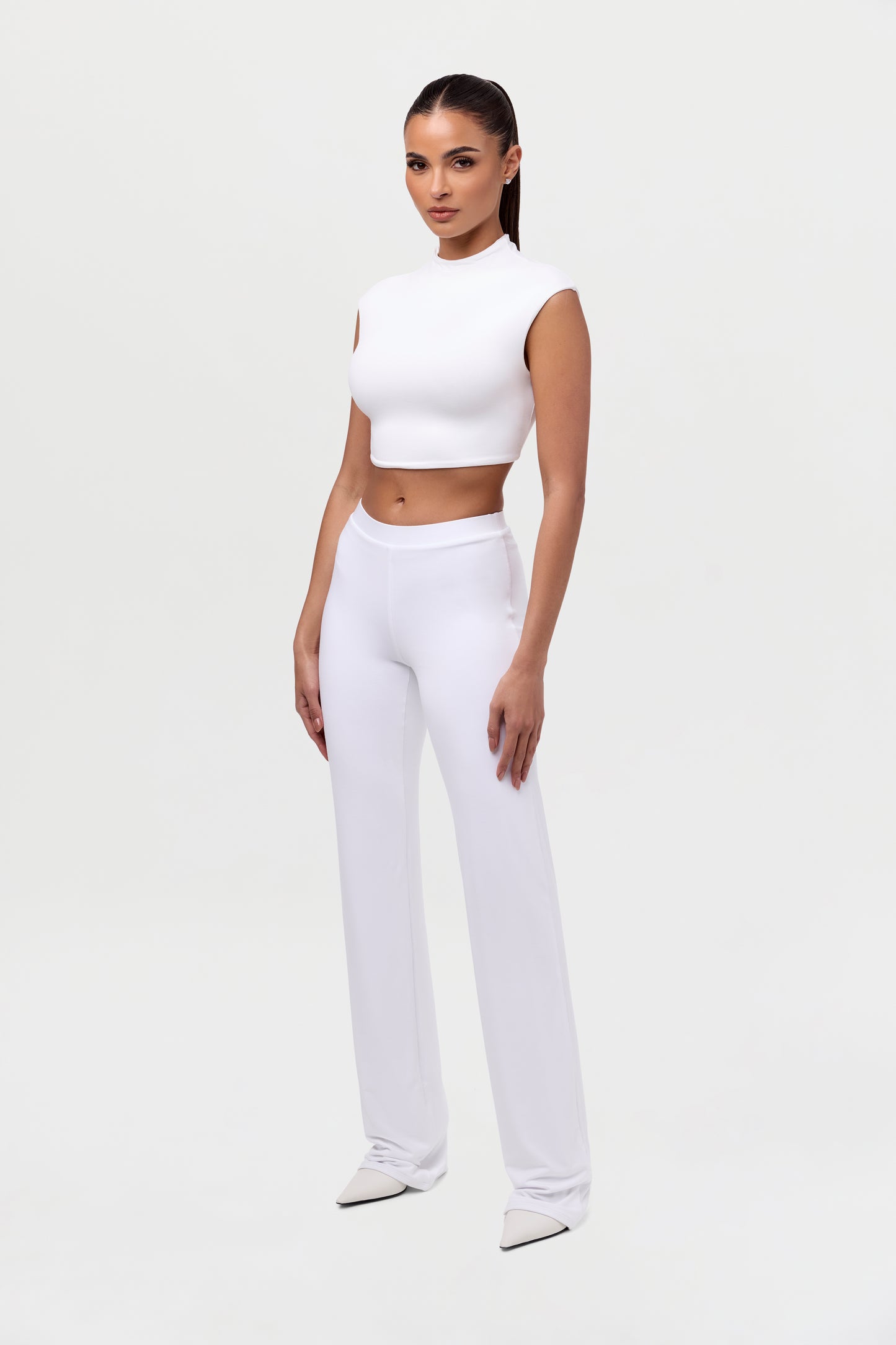 Smooth Cap Sleeve Crop Top