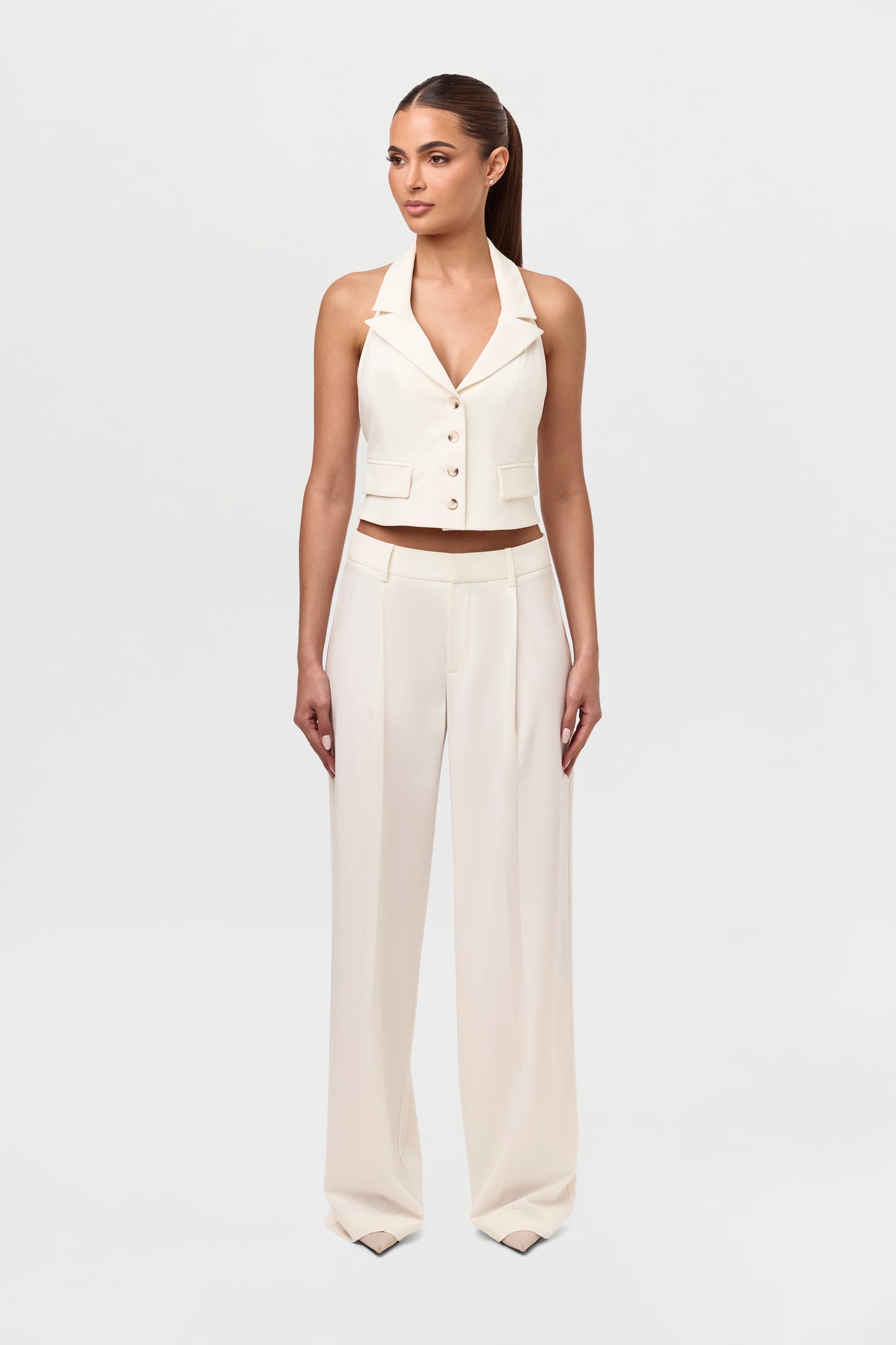 Tuxedo Halter Suit Vest