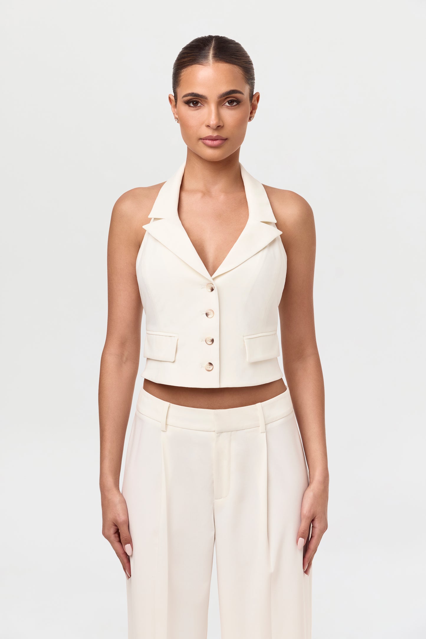 Tuxedo Halter Suit Vest