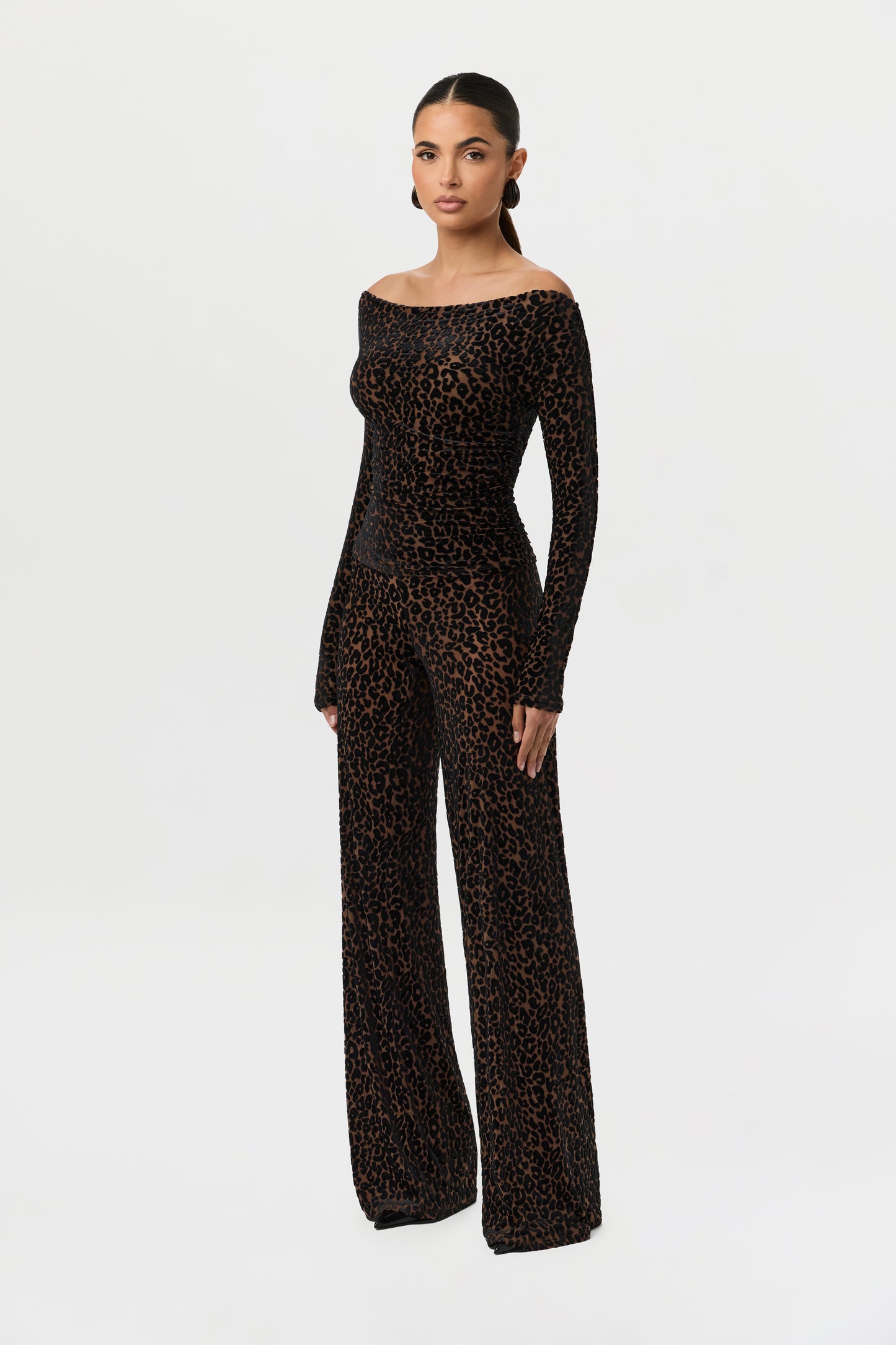 Burnout Wide-Leg Pant