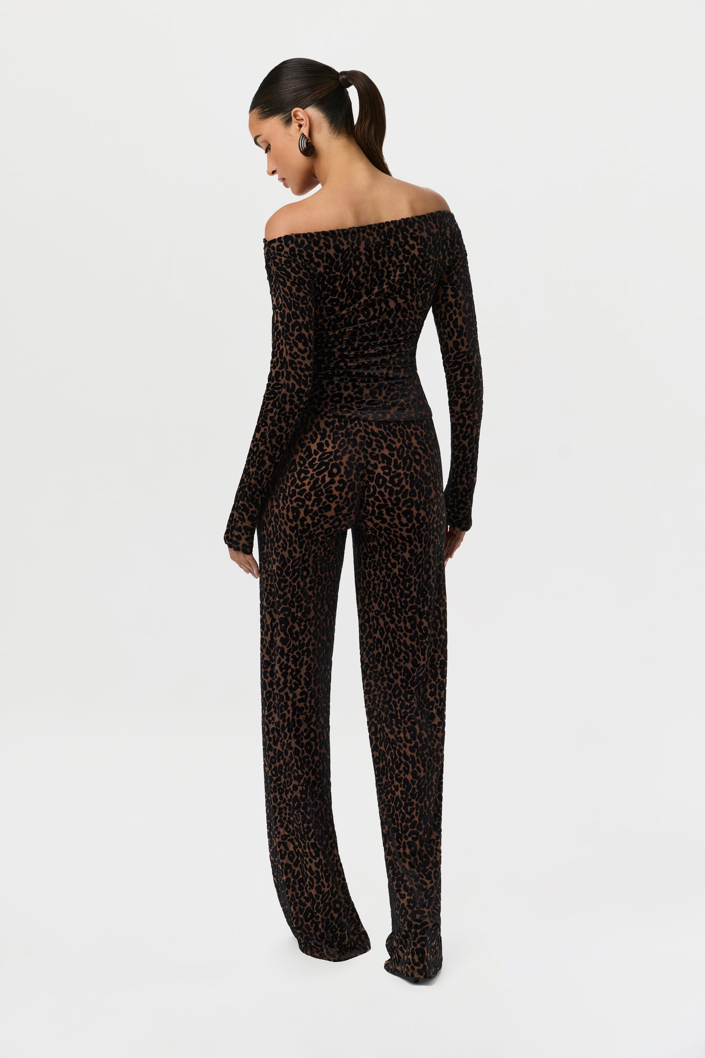 Burnout Wide-Leg Pant