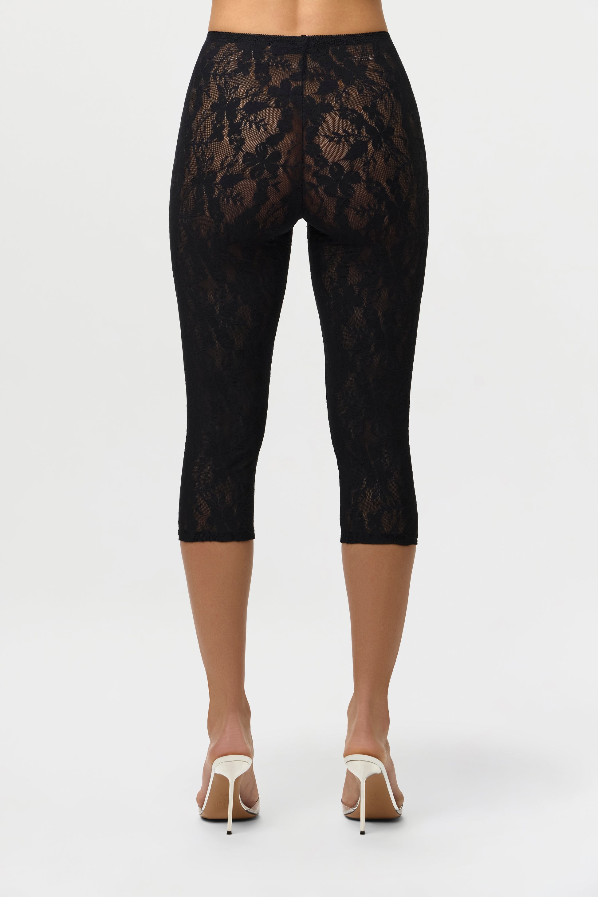 Stretch Lace Cropped Legging