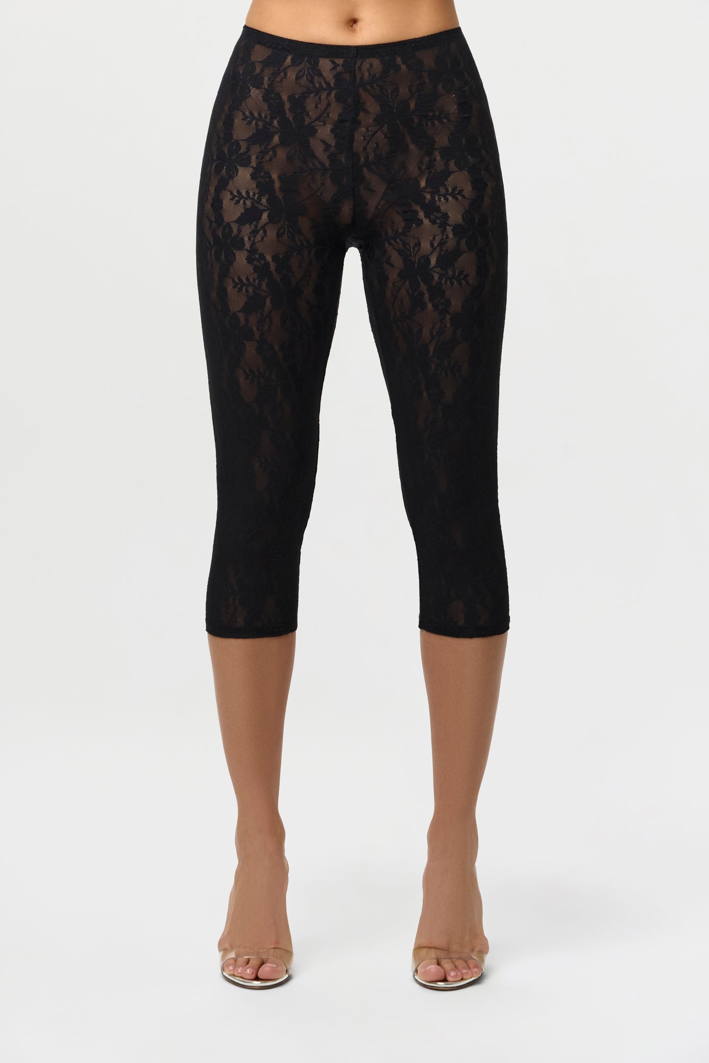 Stretch Lace Cropped Legging