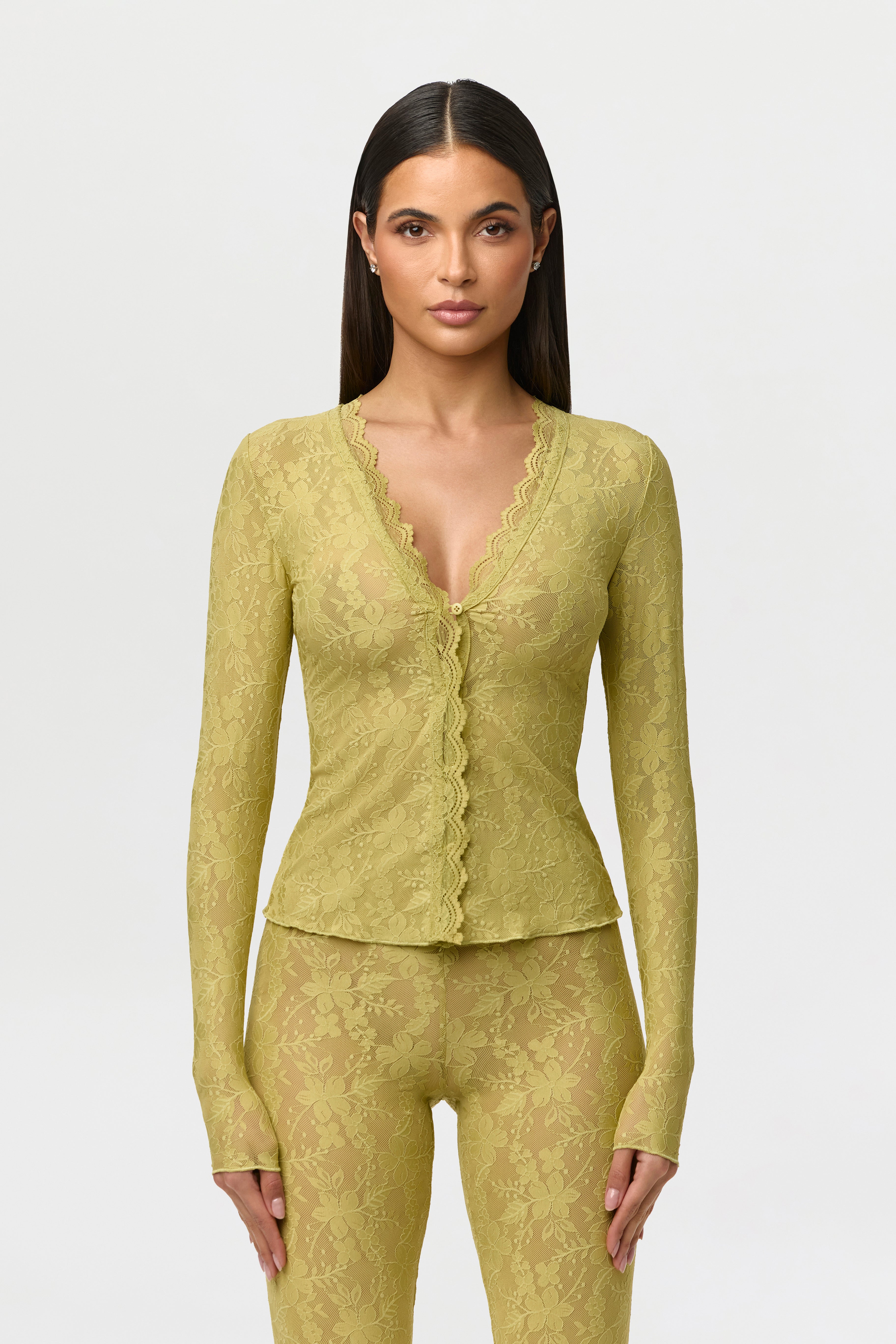 Stretch Lace Cardigan Top