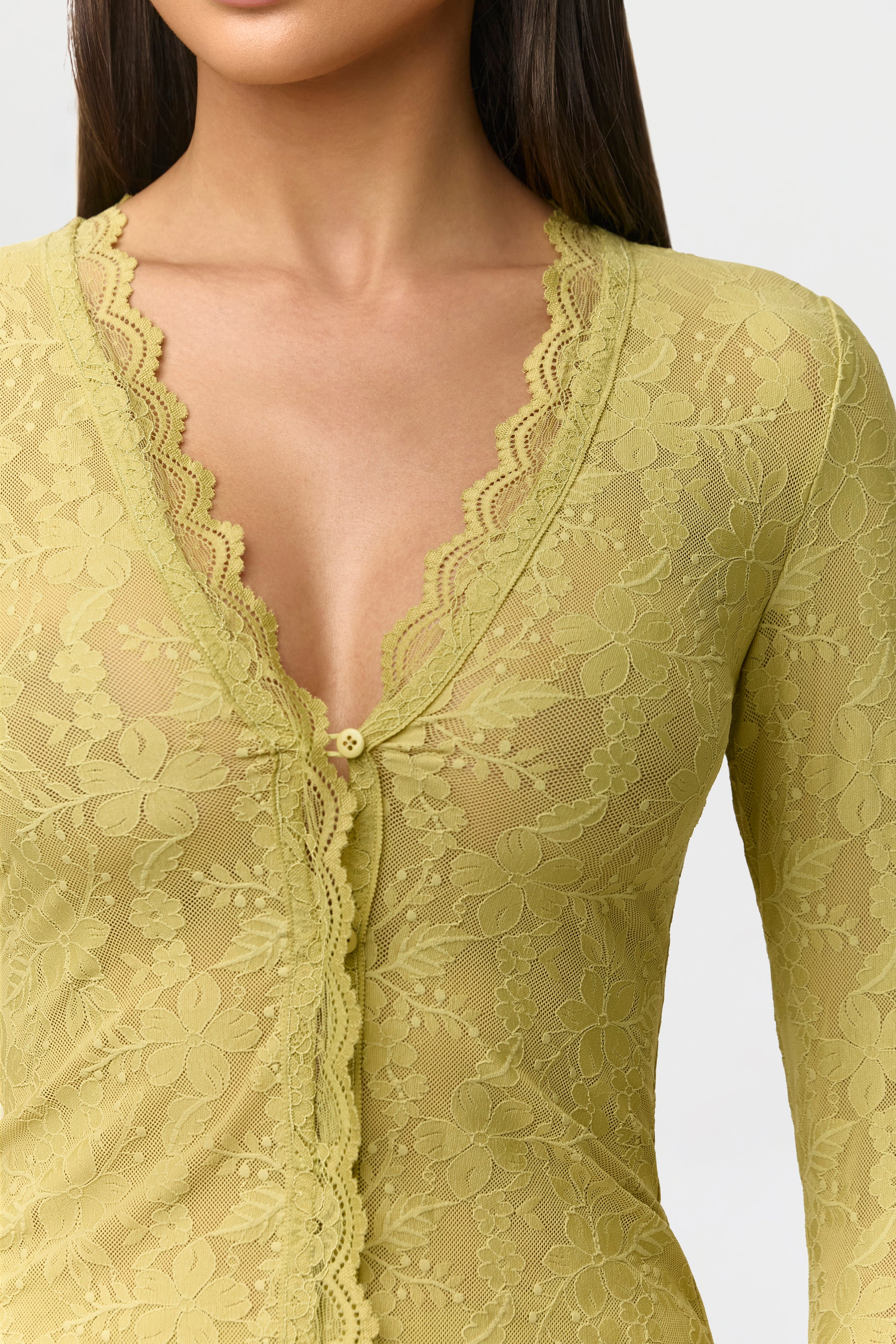 Stretch Lace Cardigan Top