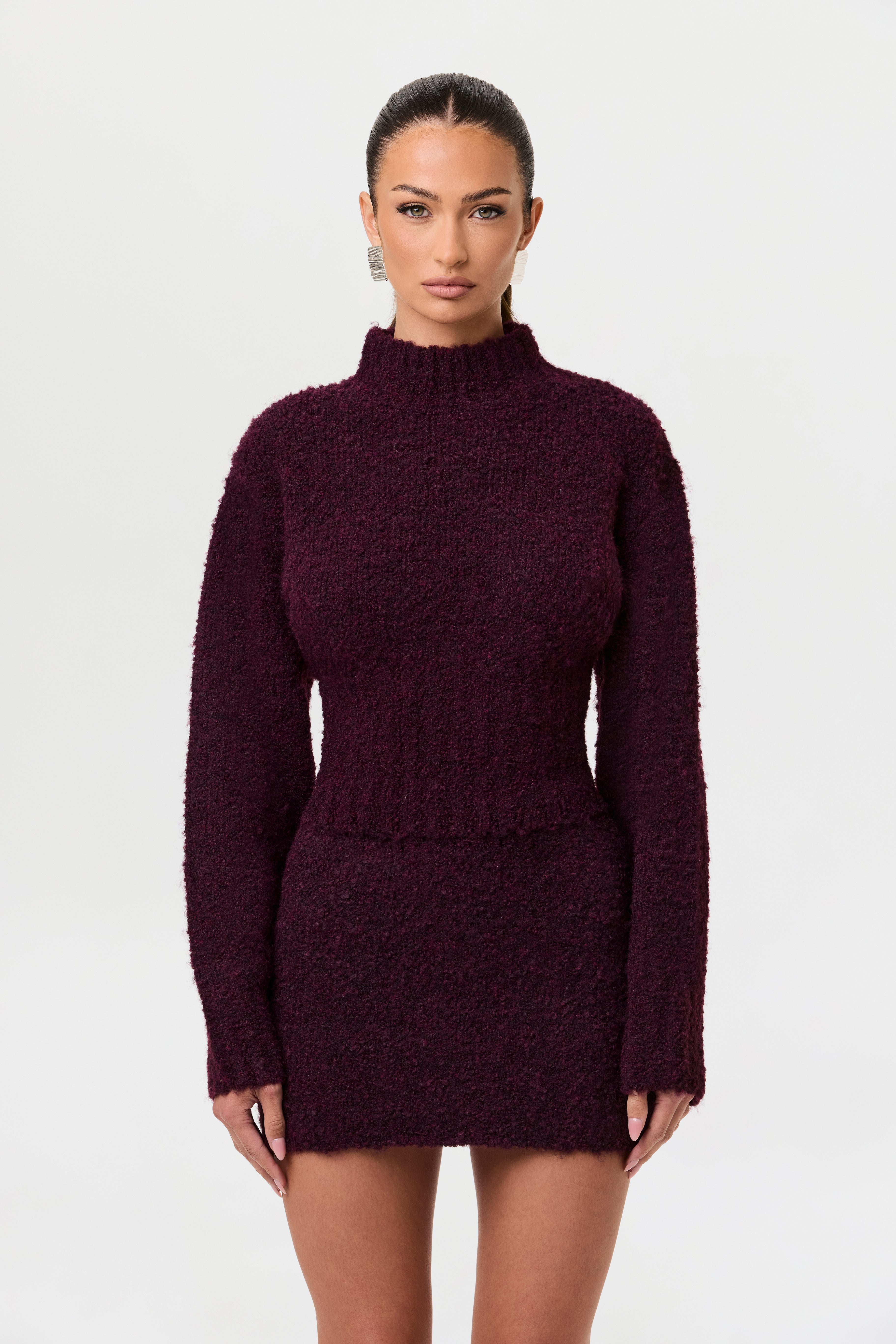 ニット・セーター IONSEOUL Tweed Like Over Knit (4color) BBJ55 CELINE 2A68E355K Triomphe sweater Long sleeve knit sweater