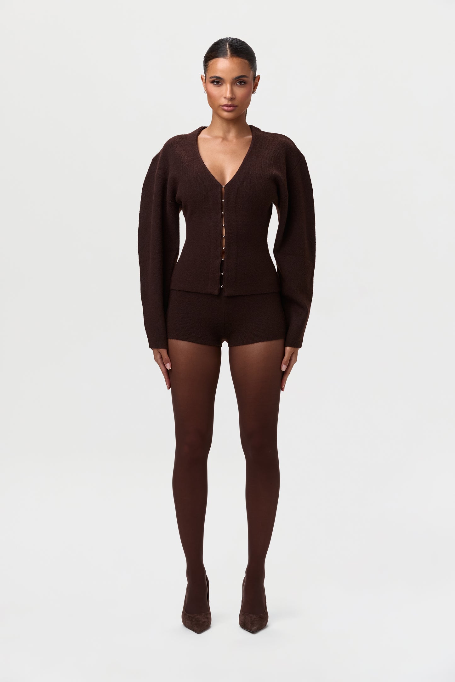 Knit High Waist Hot Pants