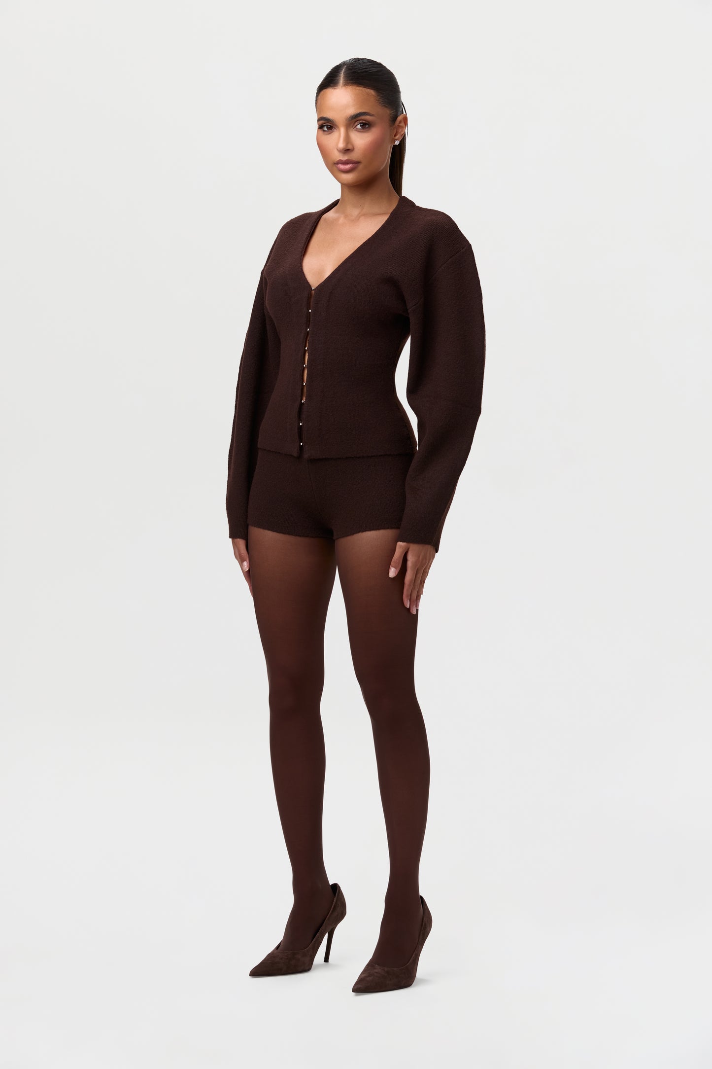 Knit High Waist Hot Pants