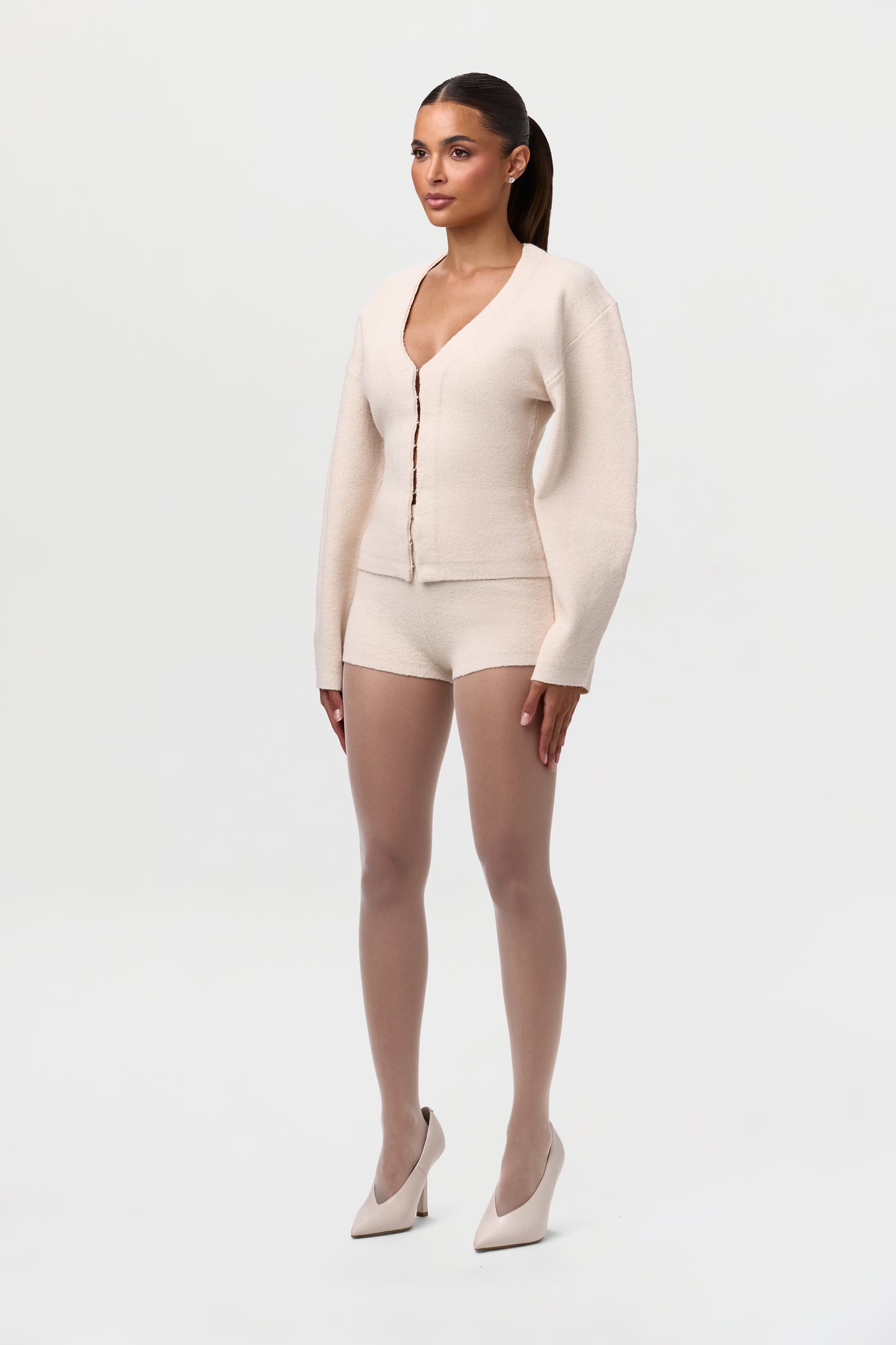Knit High Waist Hot Pants