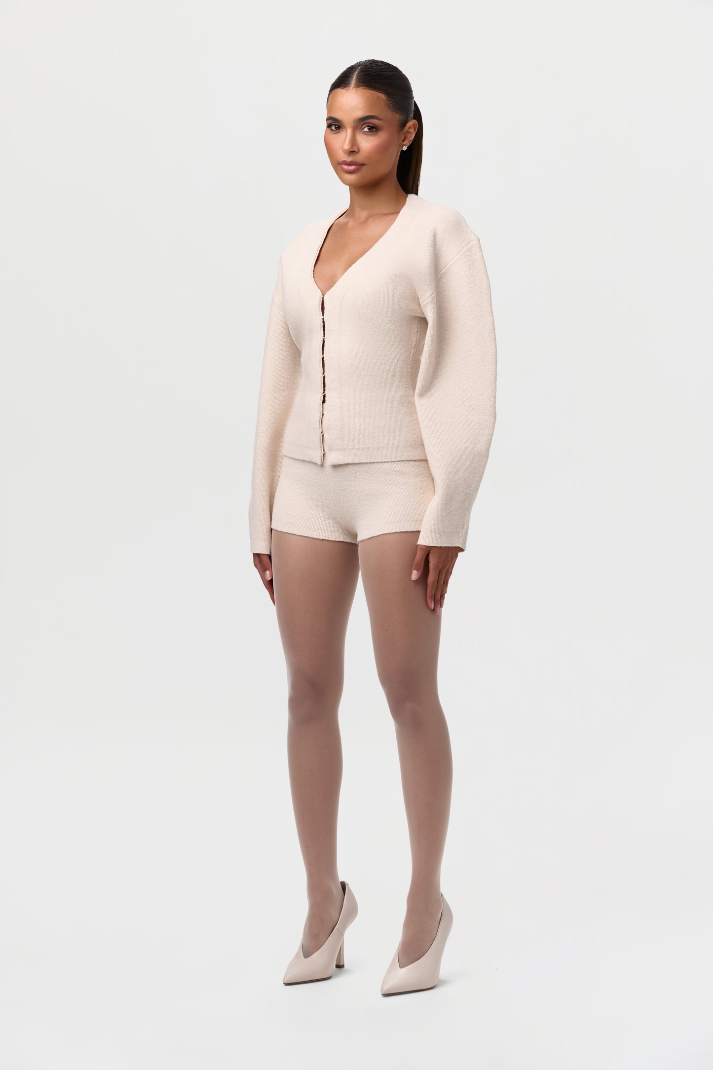 Knit High Waist Hot Pants