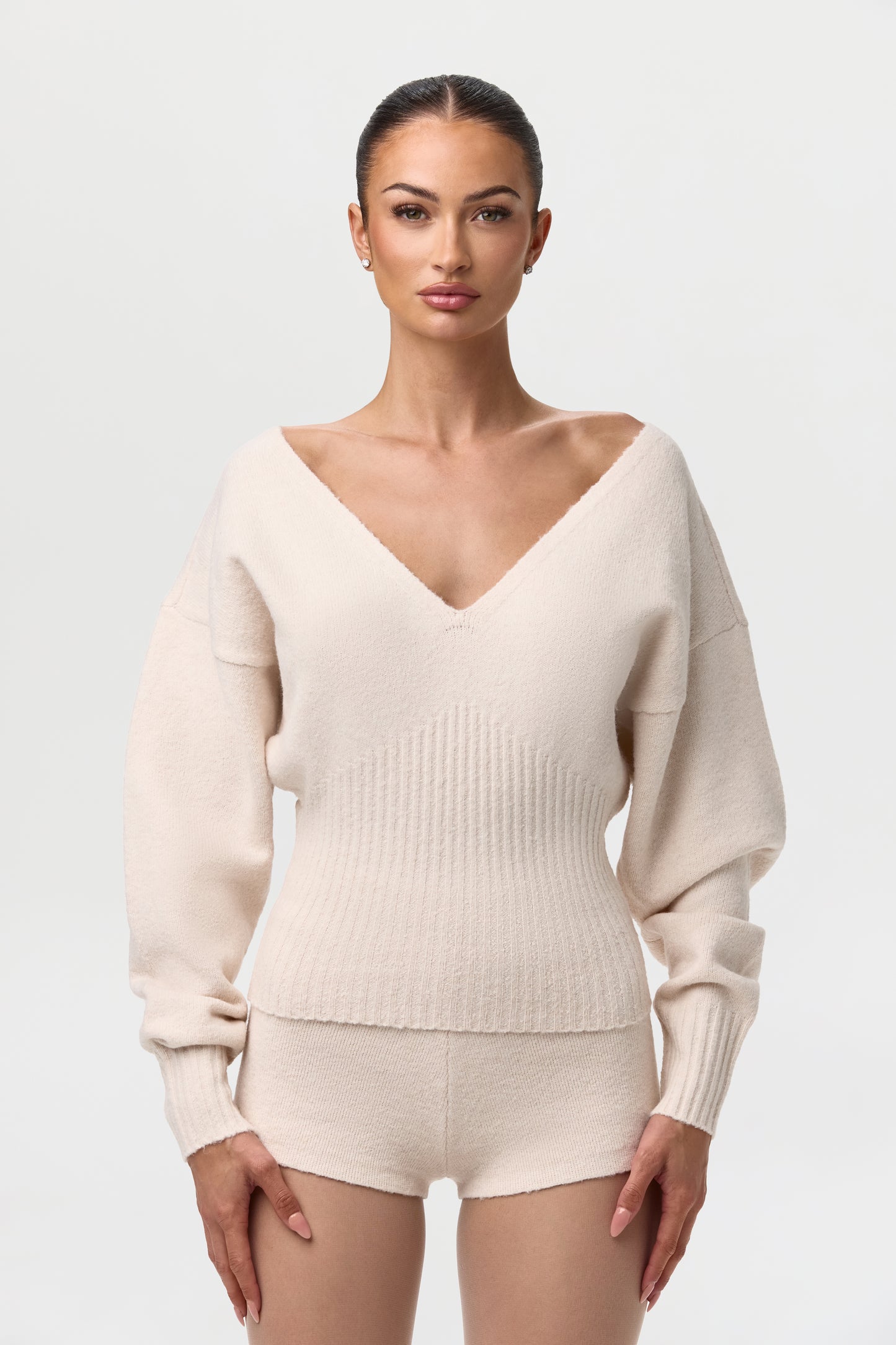 Knit High Waist Hot Pants