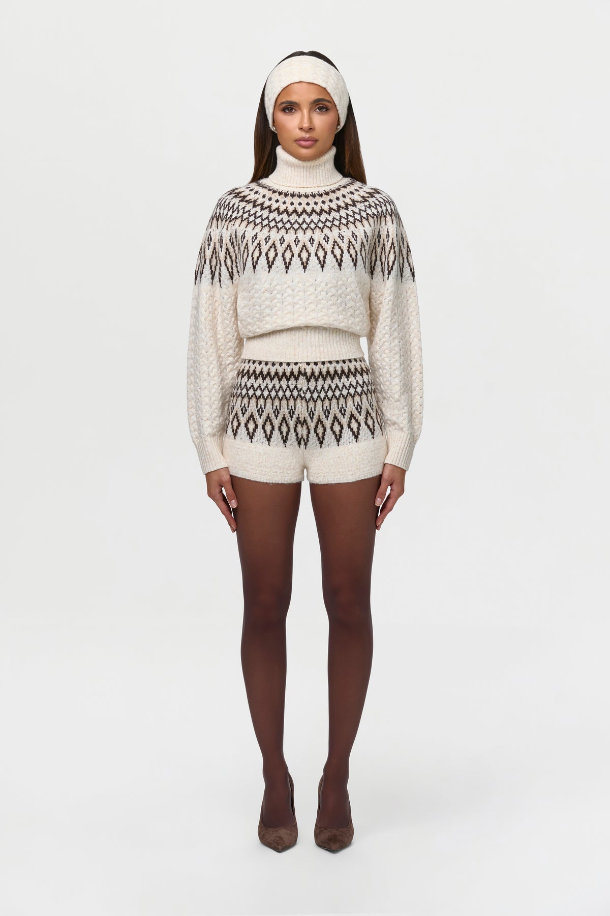 Knit Fair Isle Hot Pants