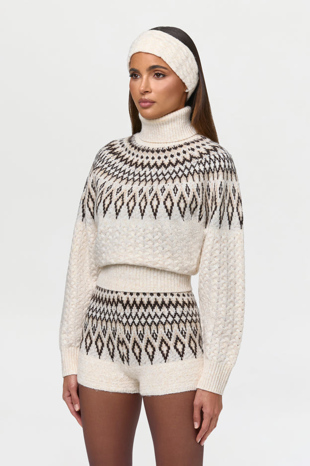 Knit Fair Isle Hot Pants
