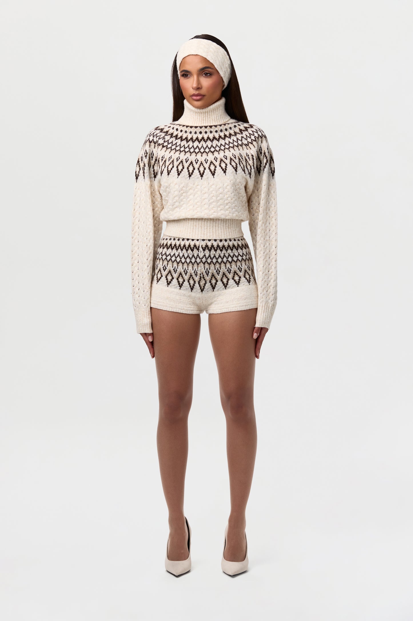 Knit Fair Isle Hot Pants