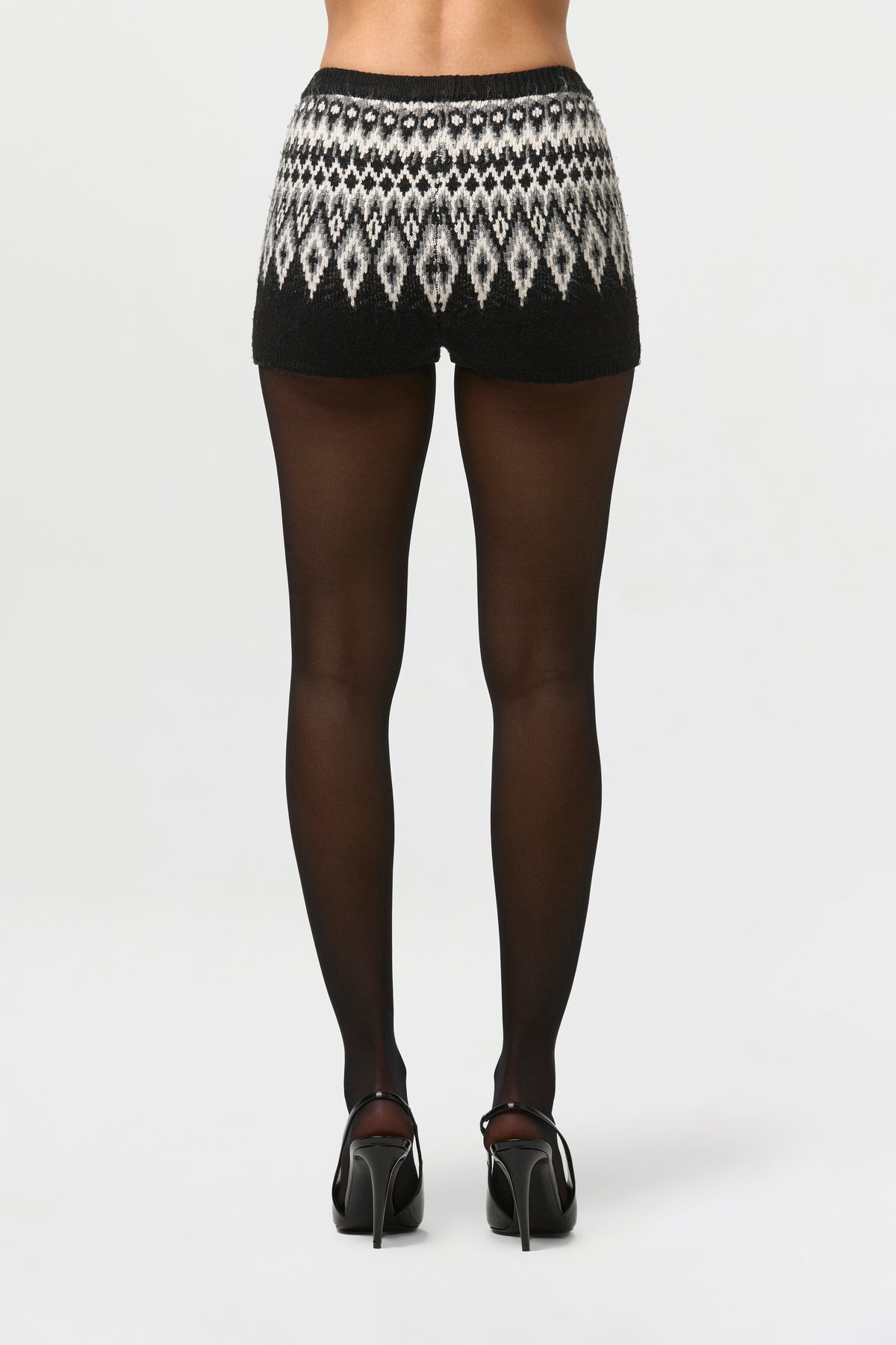 Knit Fair Isle Hot Pants