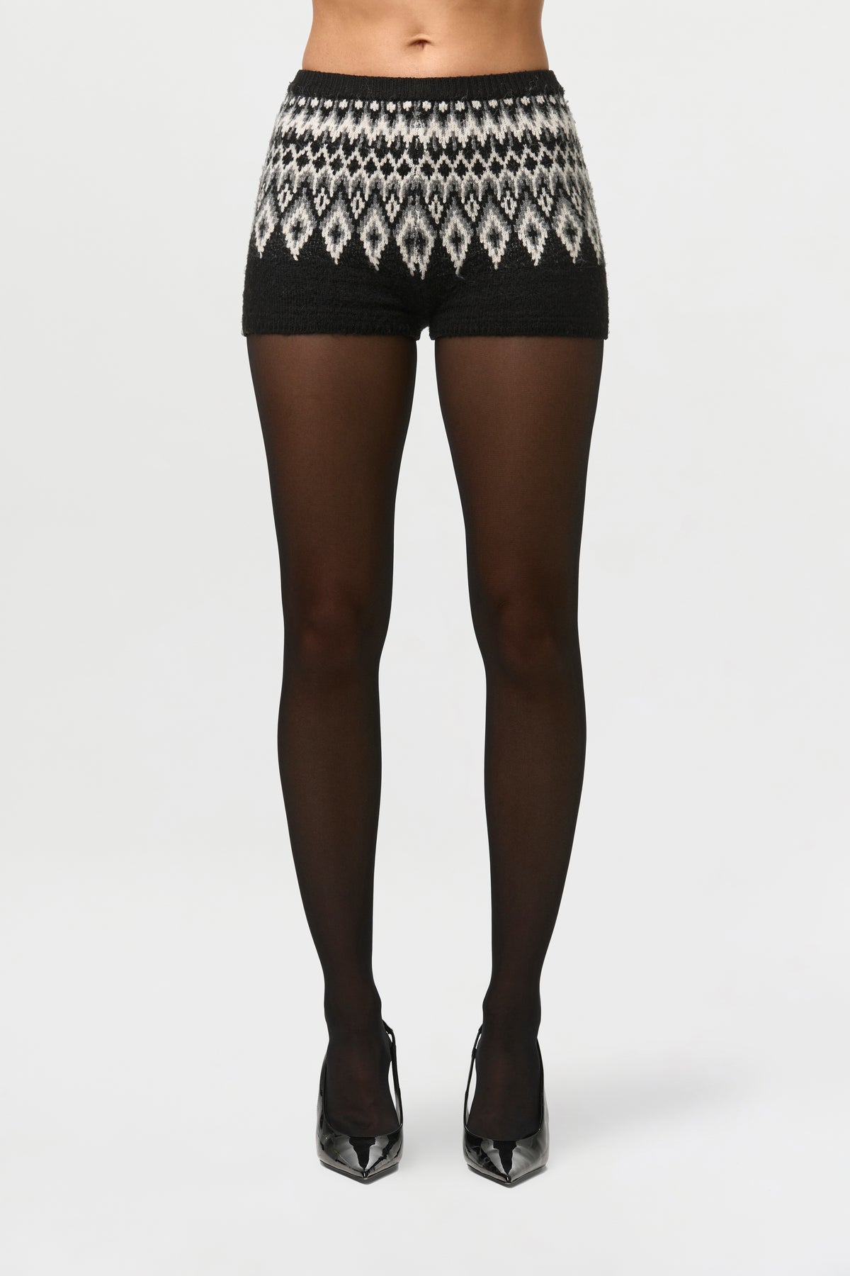Knit Fair Isle Hot Pants