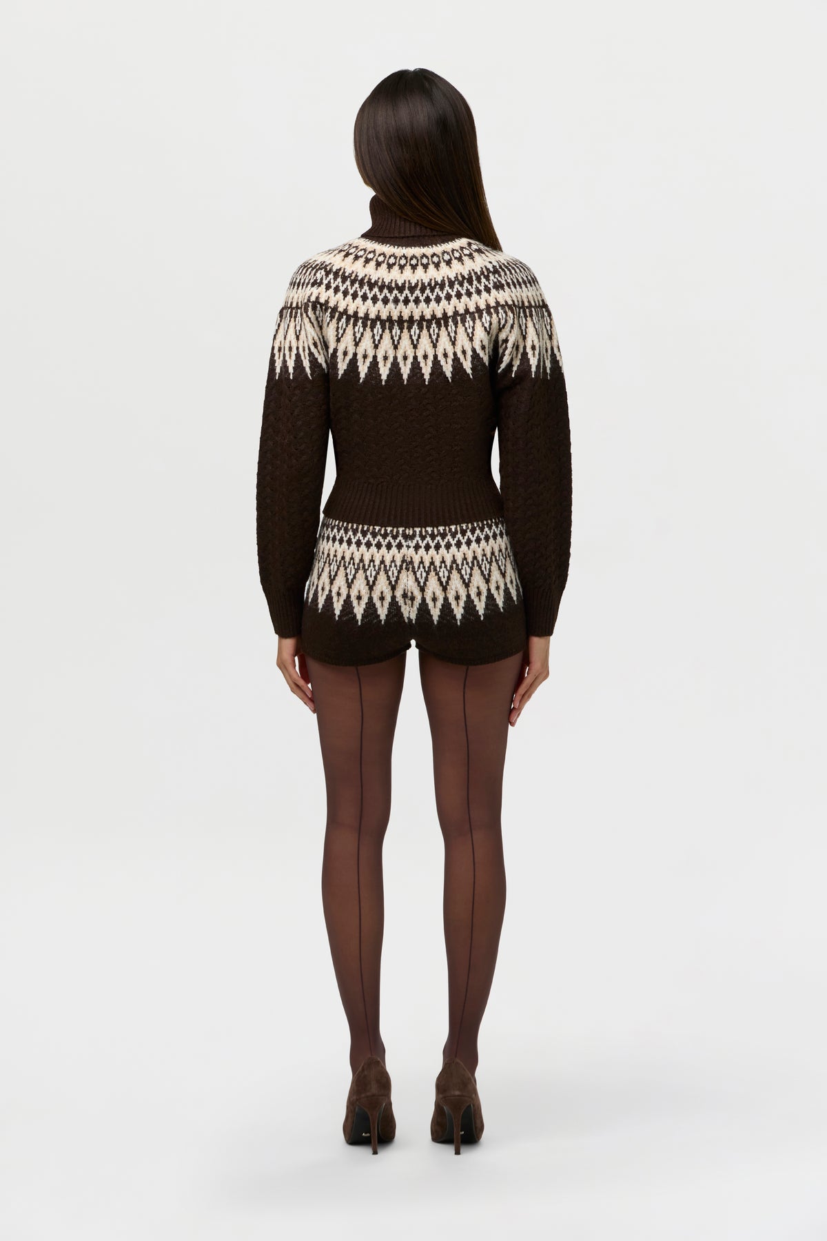 Knit Fair Isle Hot Pants