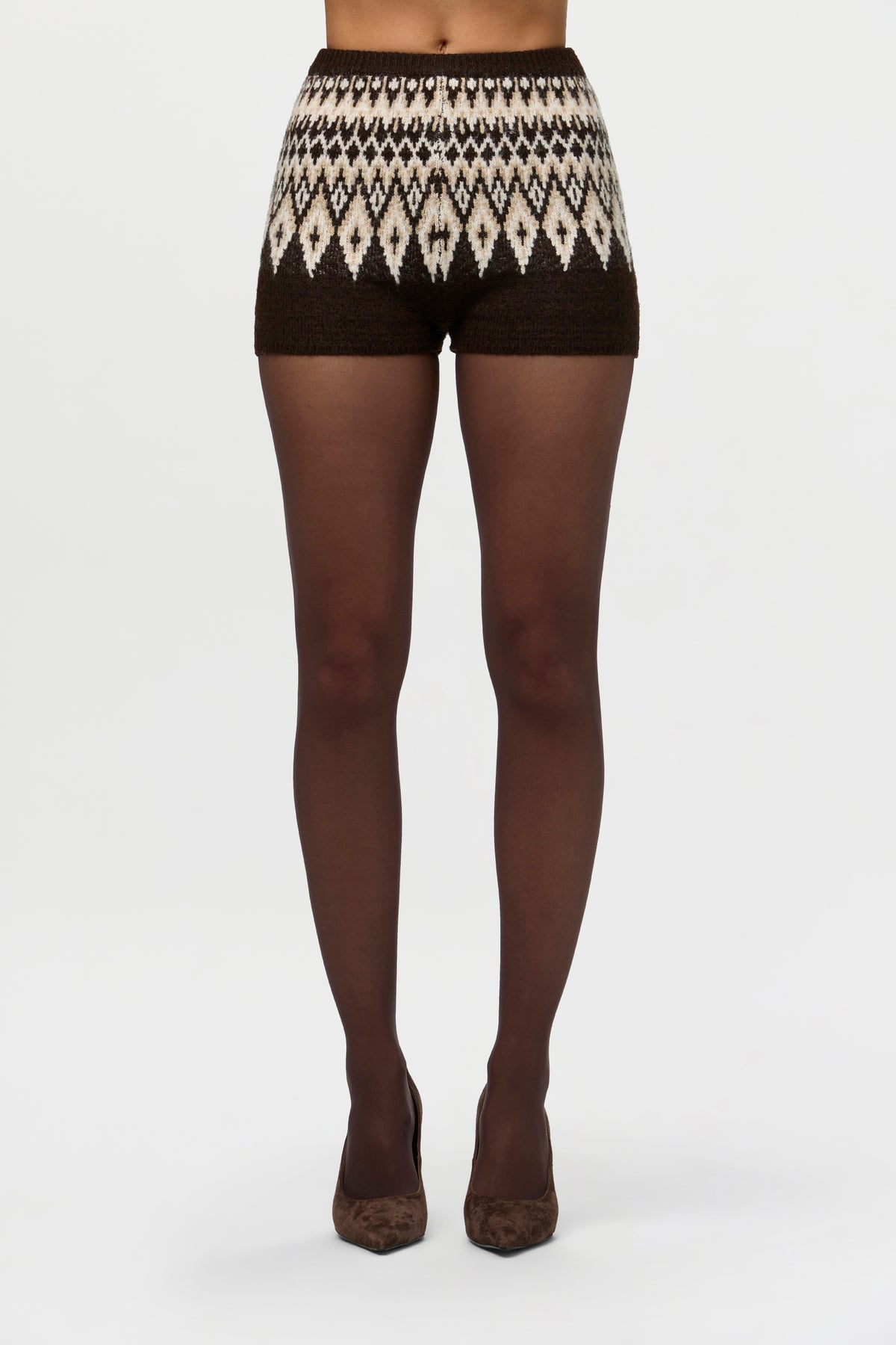 Knit Fair Isle Hot Pants