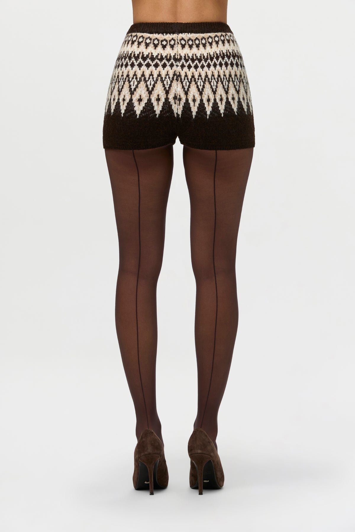 Knit Fair Isle Hot Pants