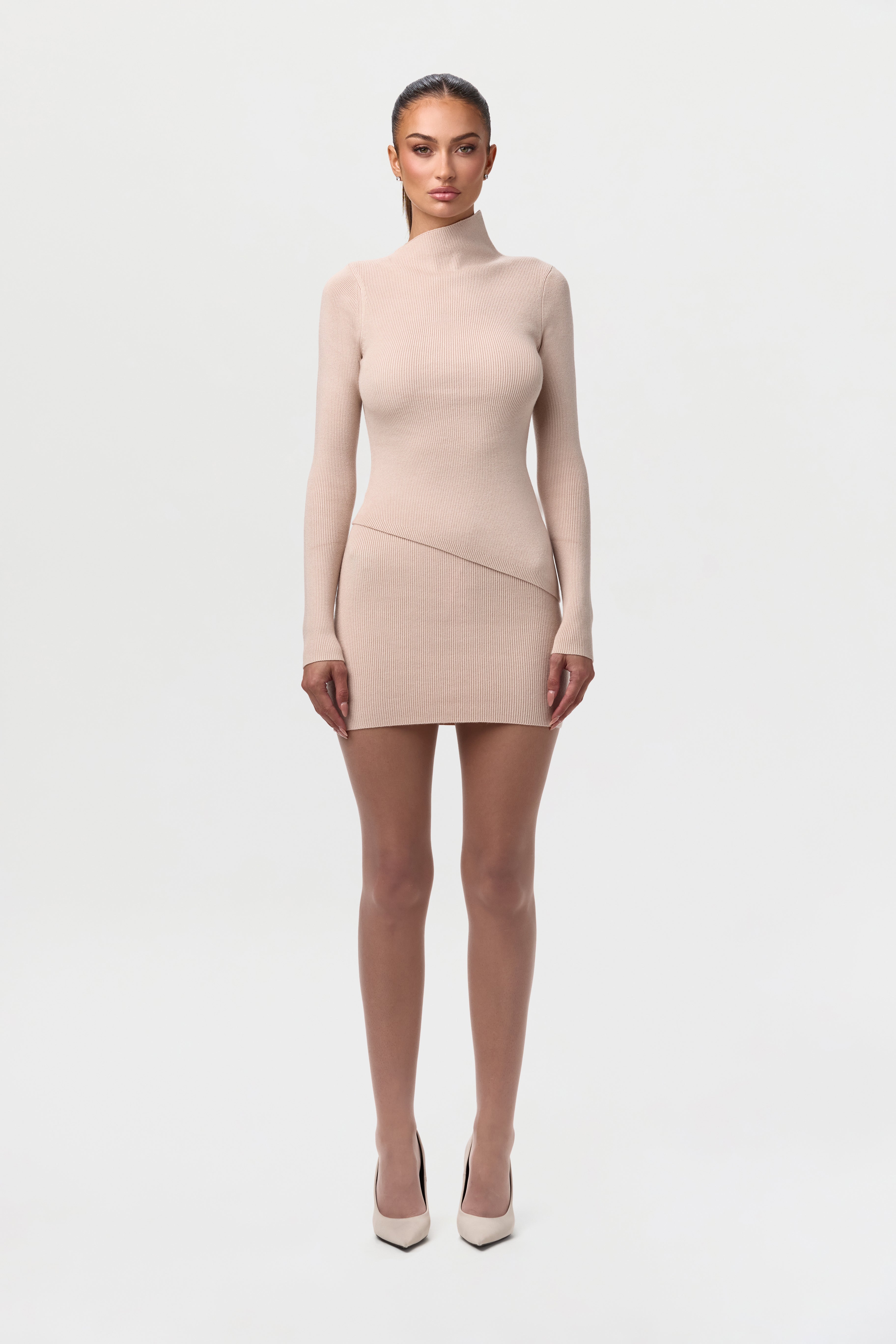 Ribbed-Knit Mini Skirt – Naked Wardrobe