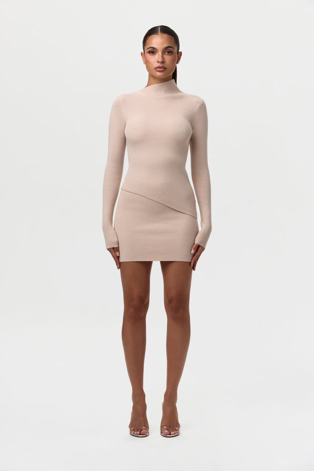 Ribbed-Knit Asymmetric Top