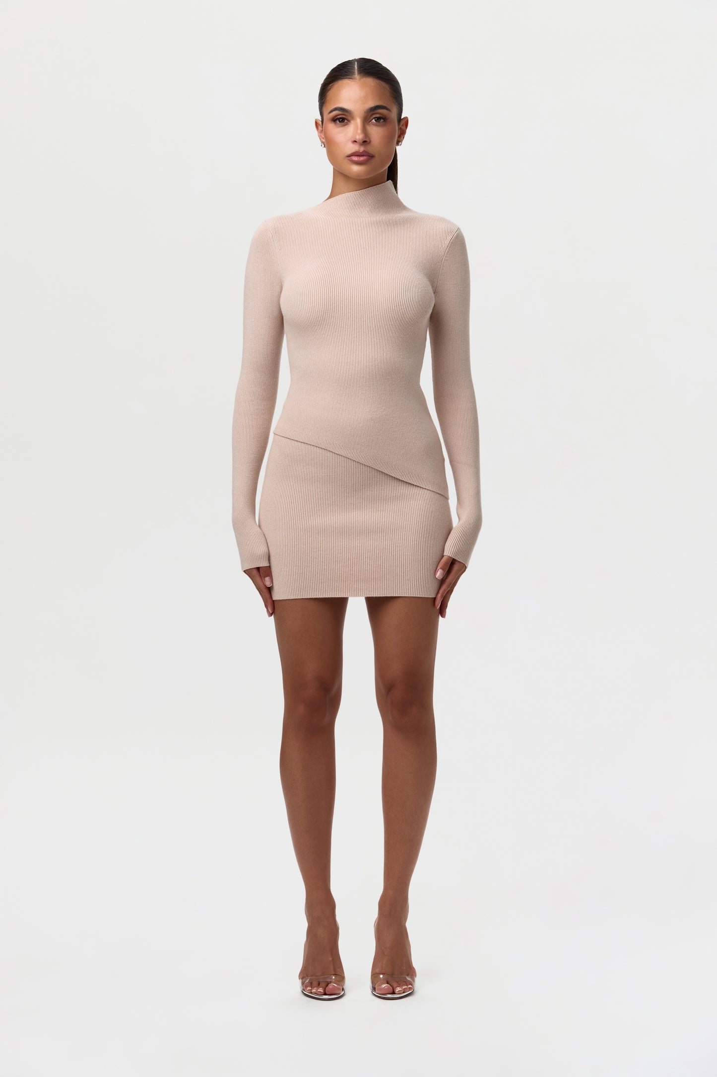 Ribbed-Knit Mini Skirt