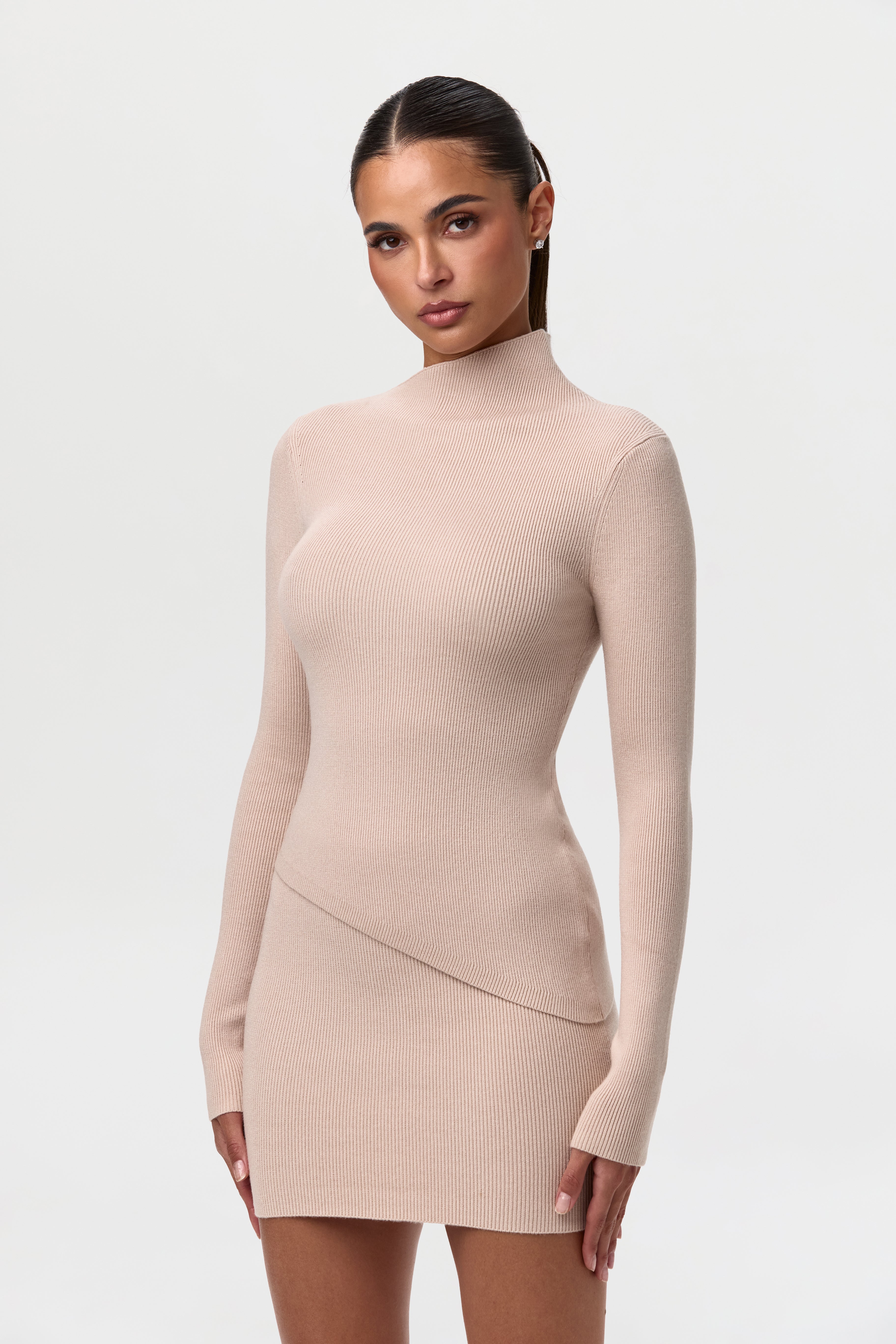 Ribbed-Knit Mini Skirt – Naked Wardrobe