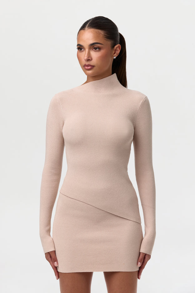 Ribbed-Knit Mini Skirt