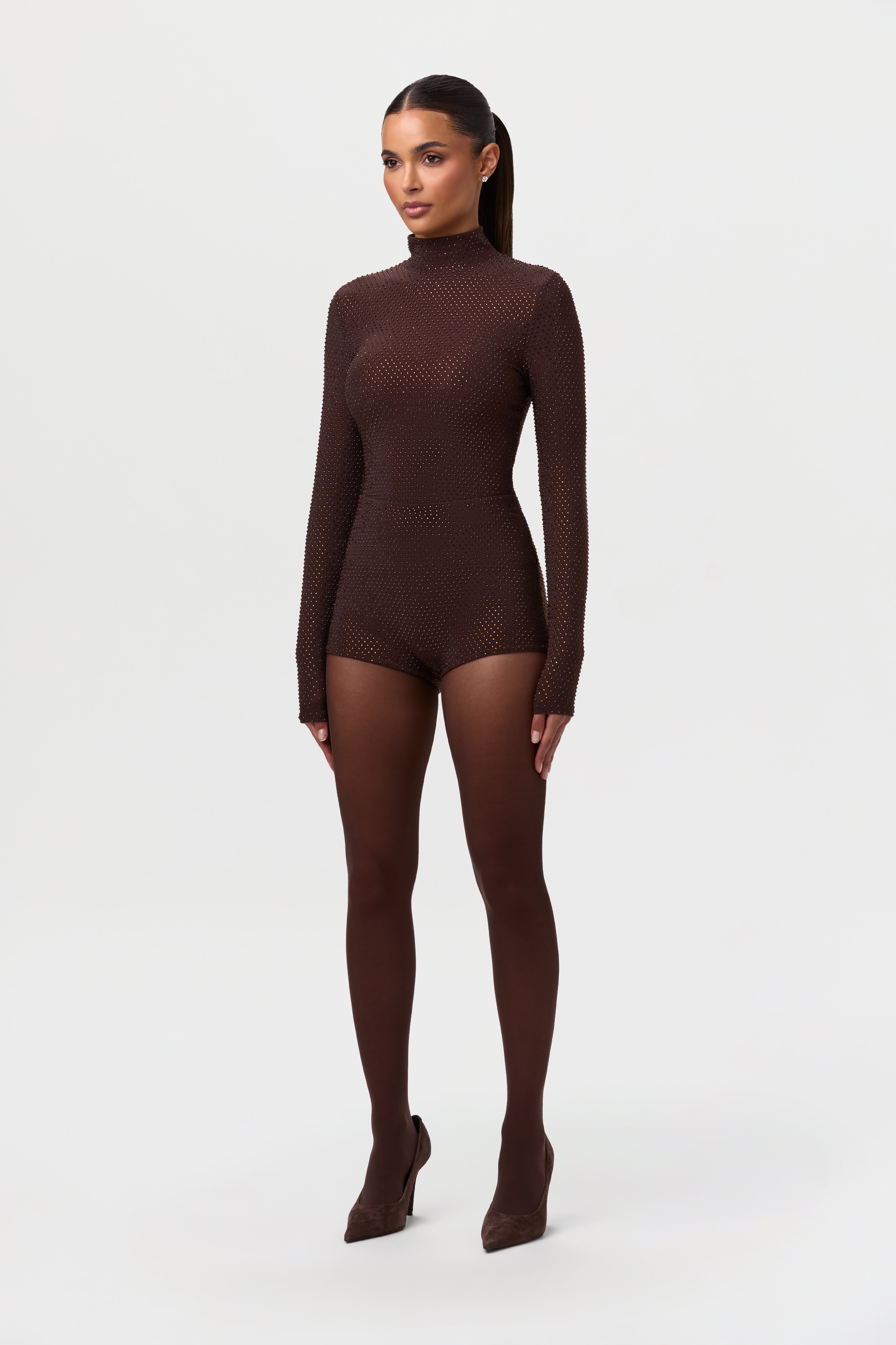 Crystal Turtleneck Top