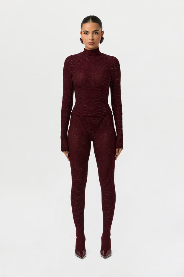 Crystal Closed Toe Leggings Petite