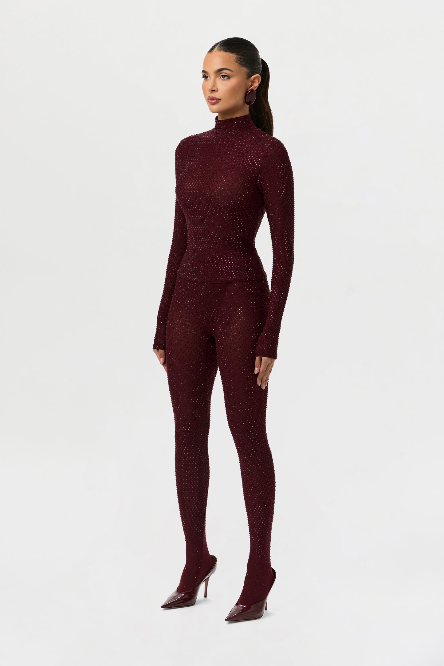 Crystal Closed Toe Leggings