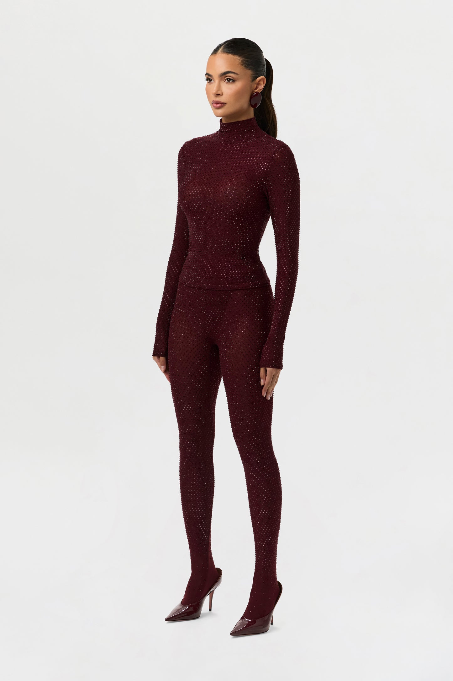 Crystal Turtleneck Top