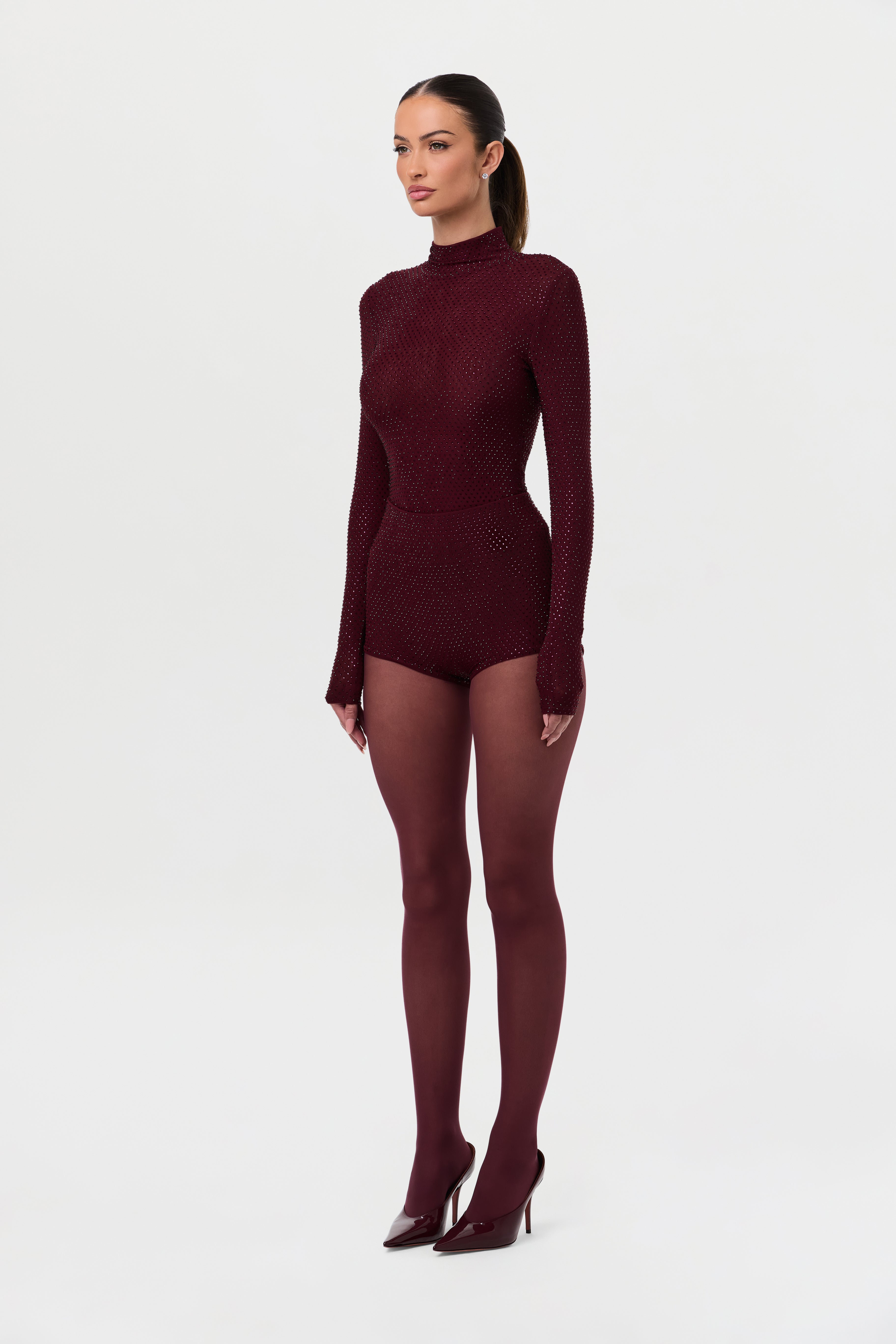 Crystal Scooped Waisted Hot Pants