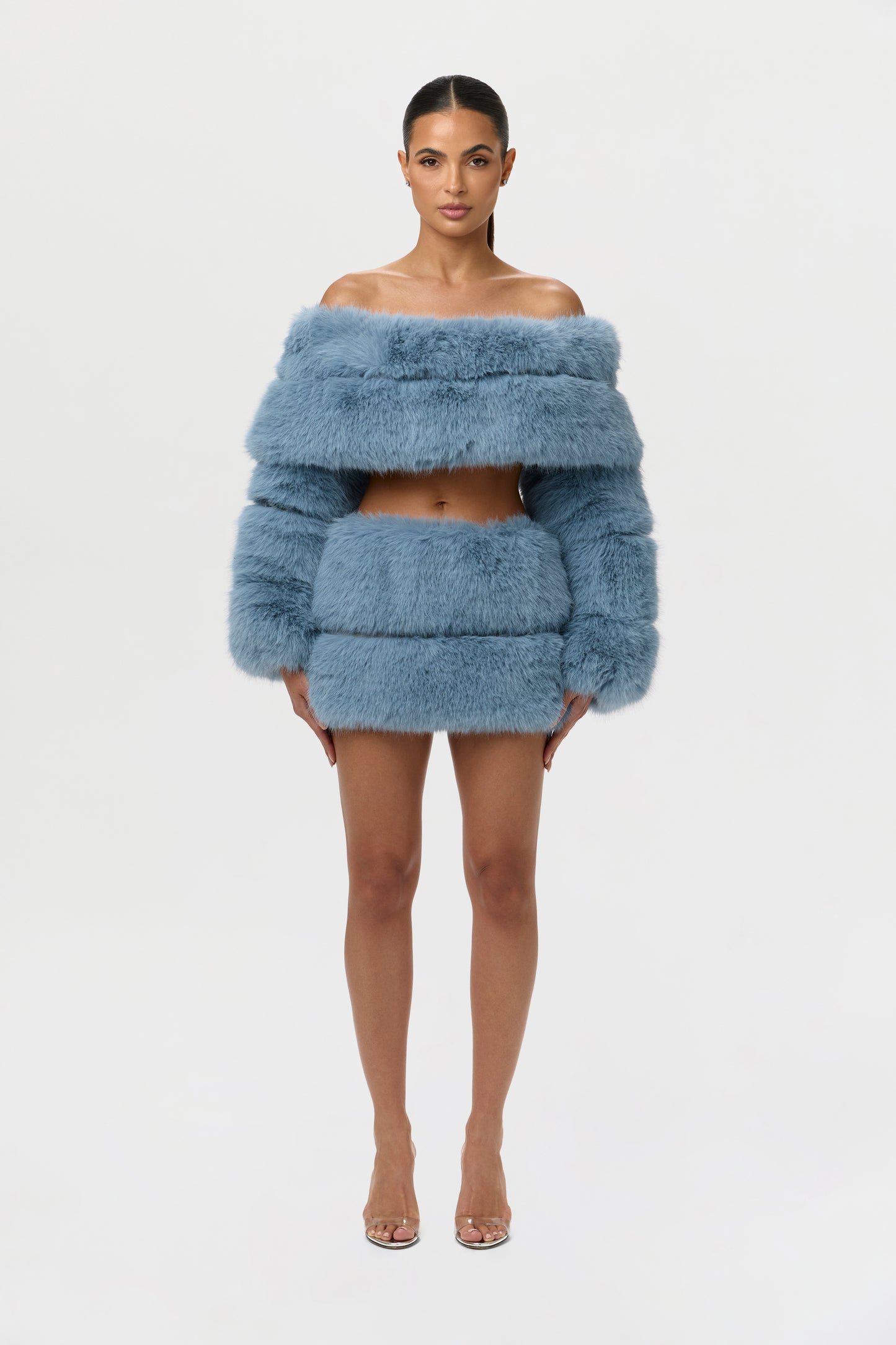 Faux Fur Pelted Mini Skirt