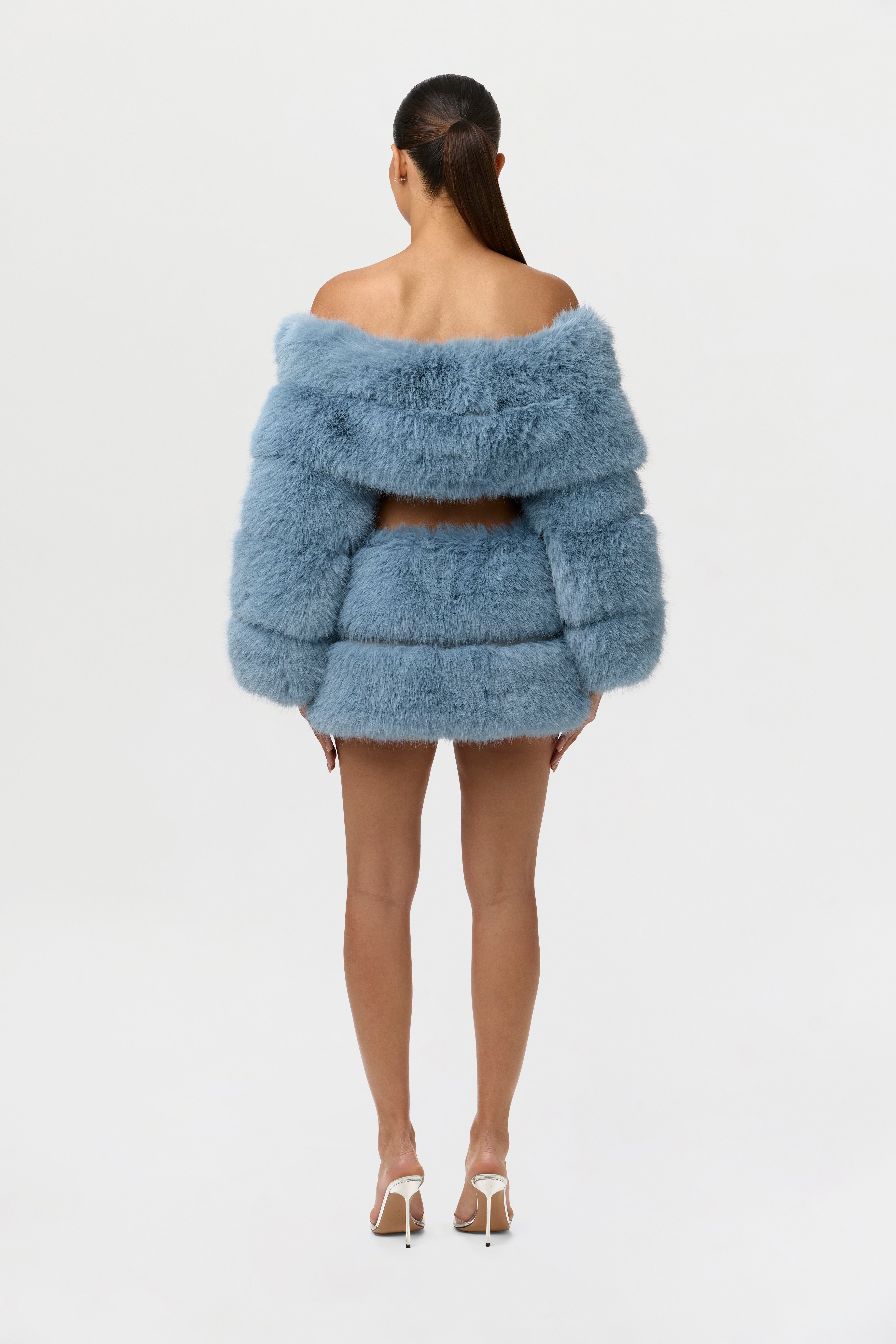 Faux Fur Off-Shoulder Pelted Top – Naked Wardrobe