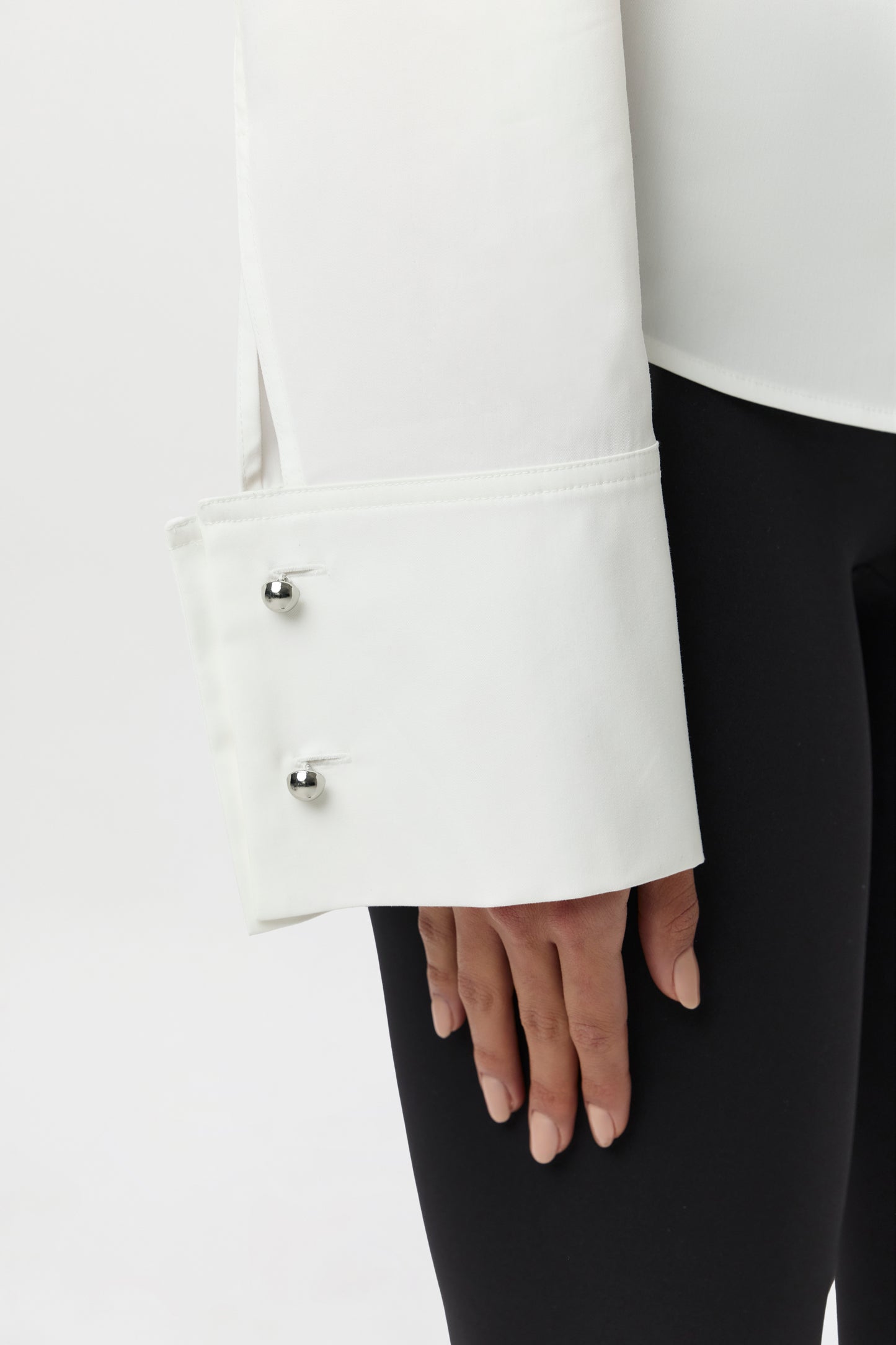 Shirting Contour Button Up Top