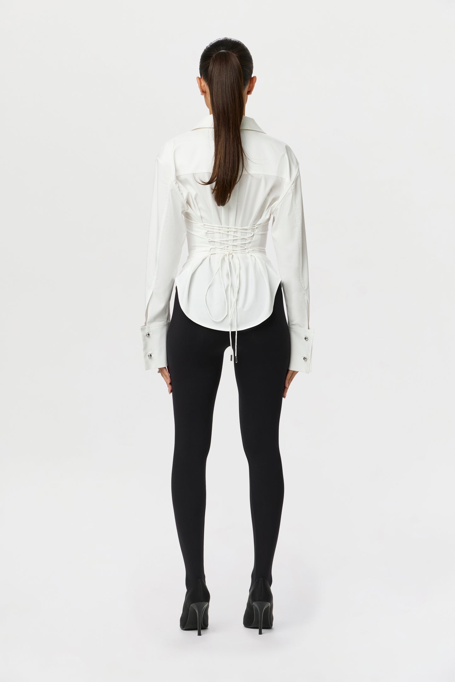 Shirting Contour Button Up Top