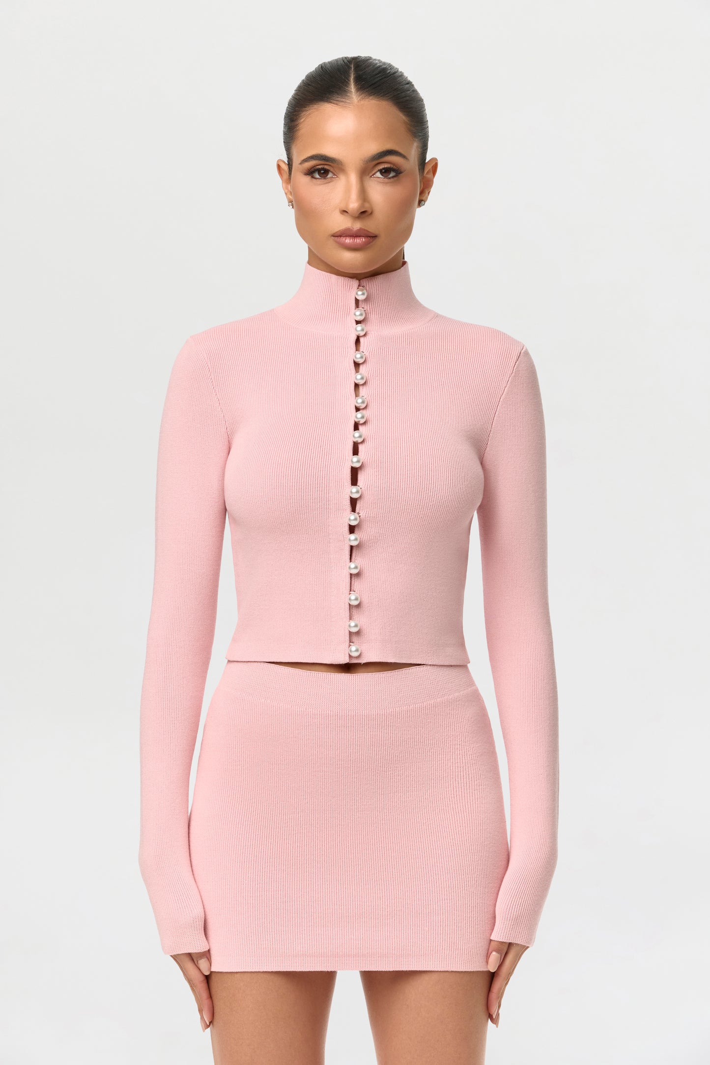 Knit High Waist Mini Skirt