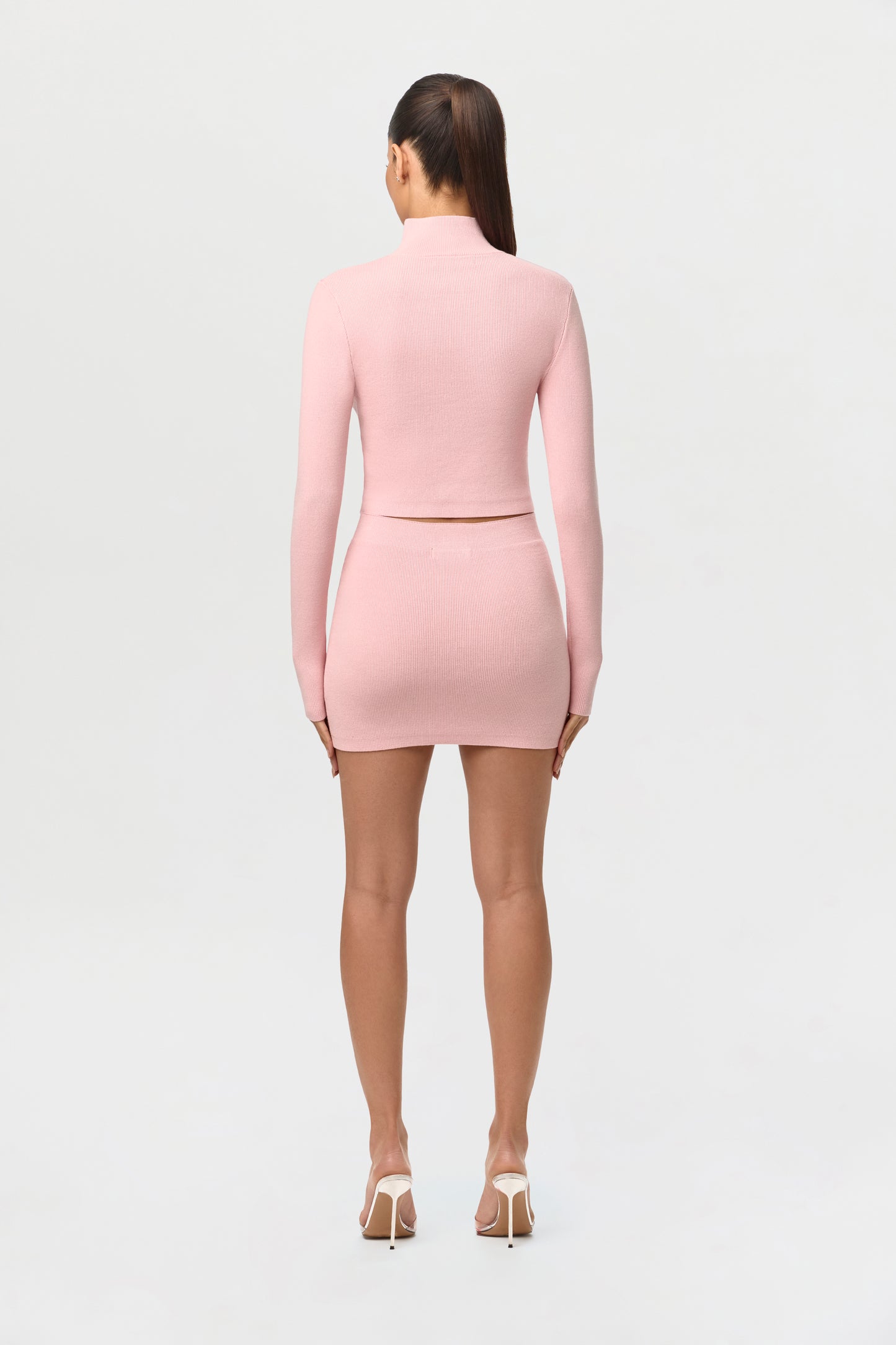 Knit Pearl Button Turtleneck Top