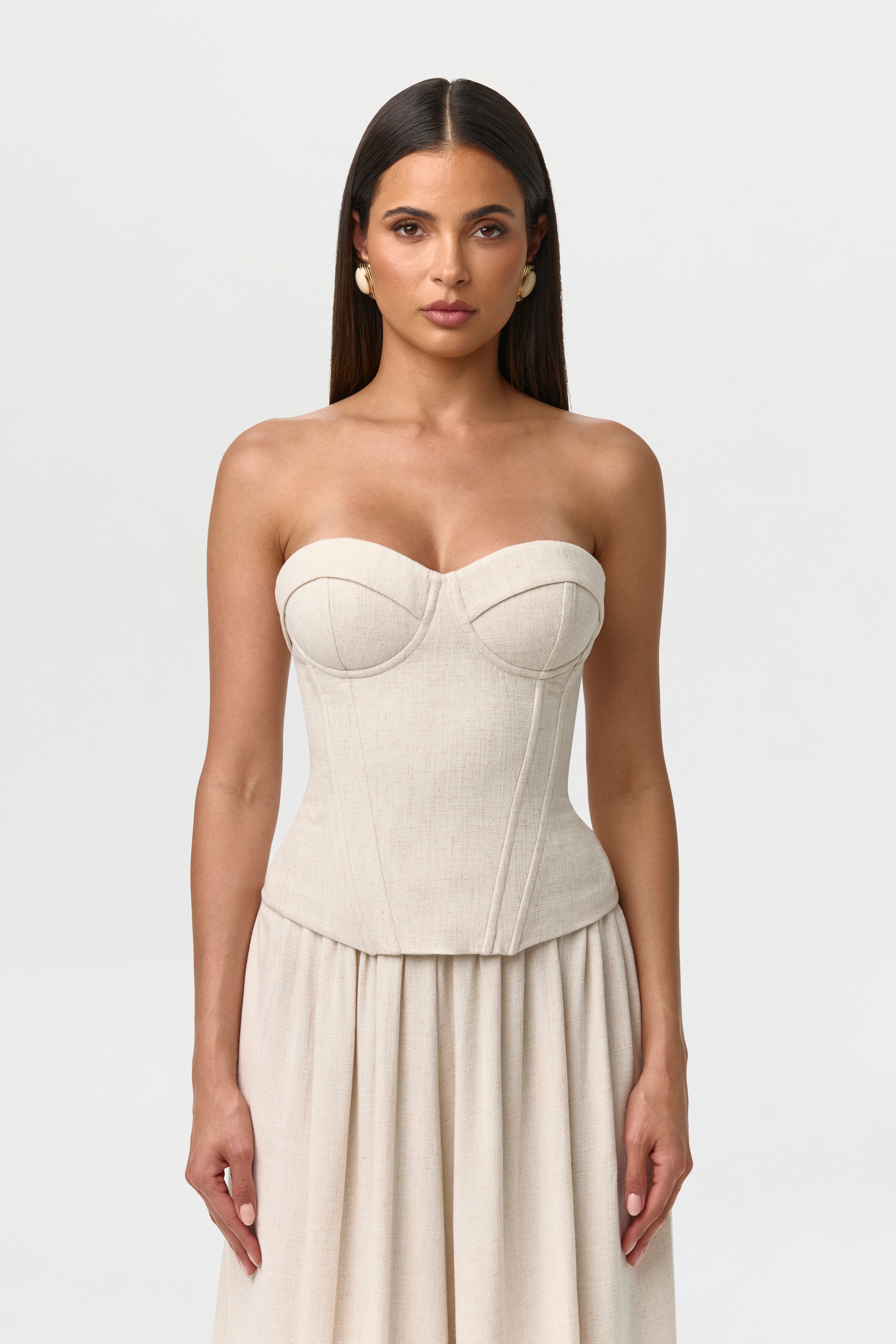 Linen Corset Top