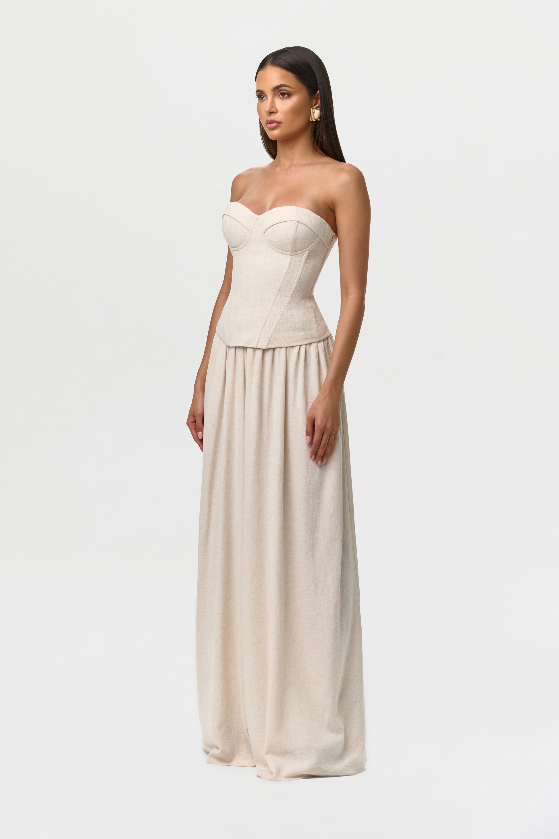Linen Pleated Wide Leg Pants Petite