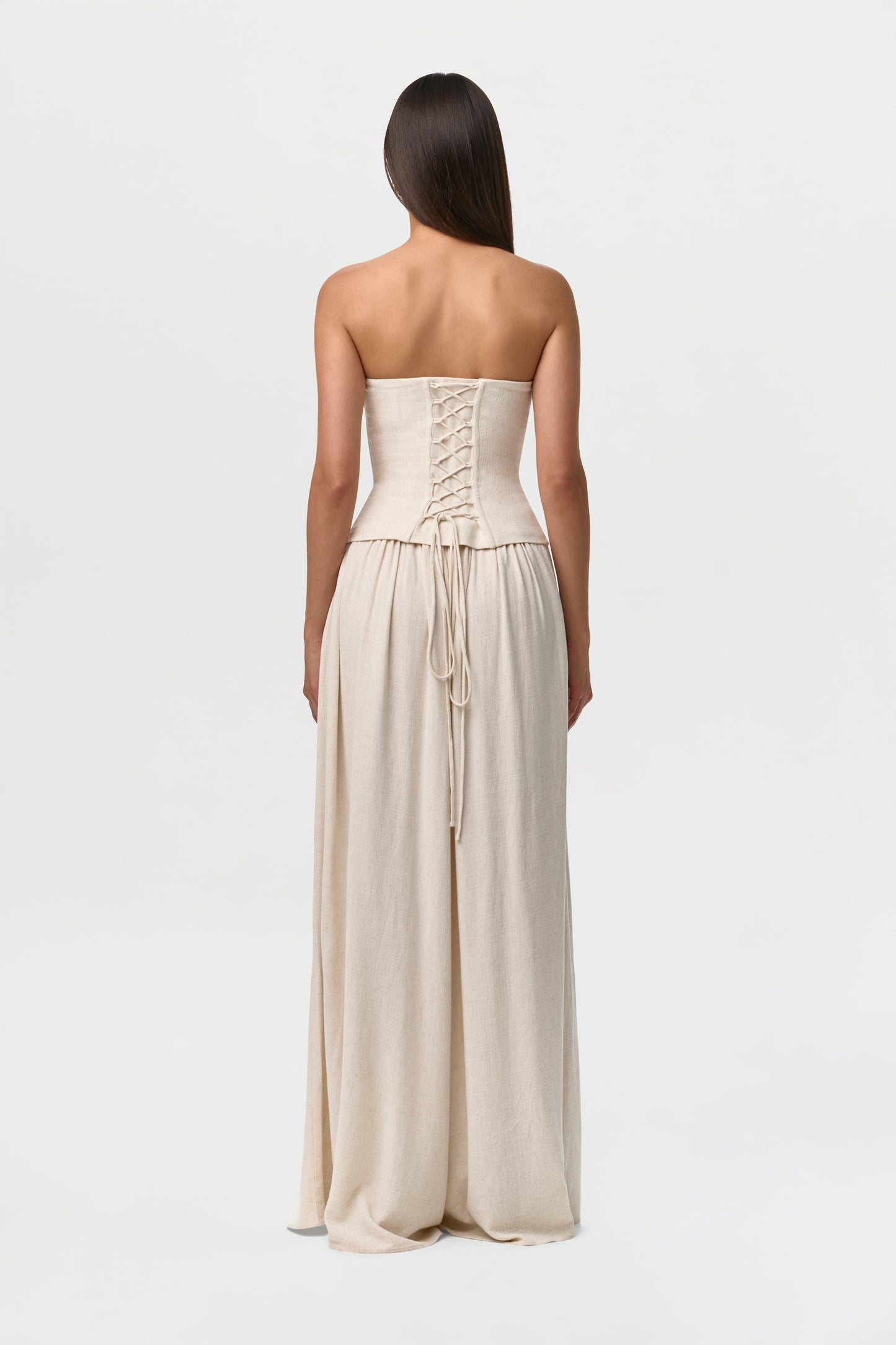 Linen Pleated Wide Leg Pants Petite