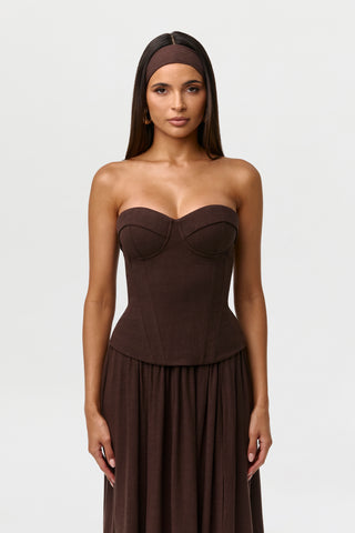 Linen Corset Top