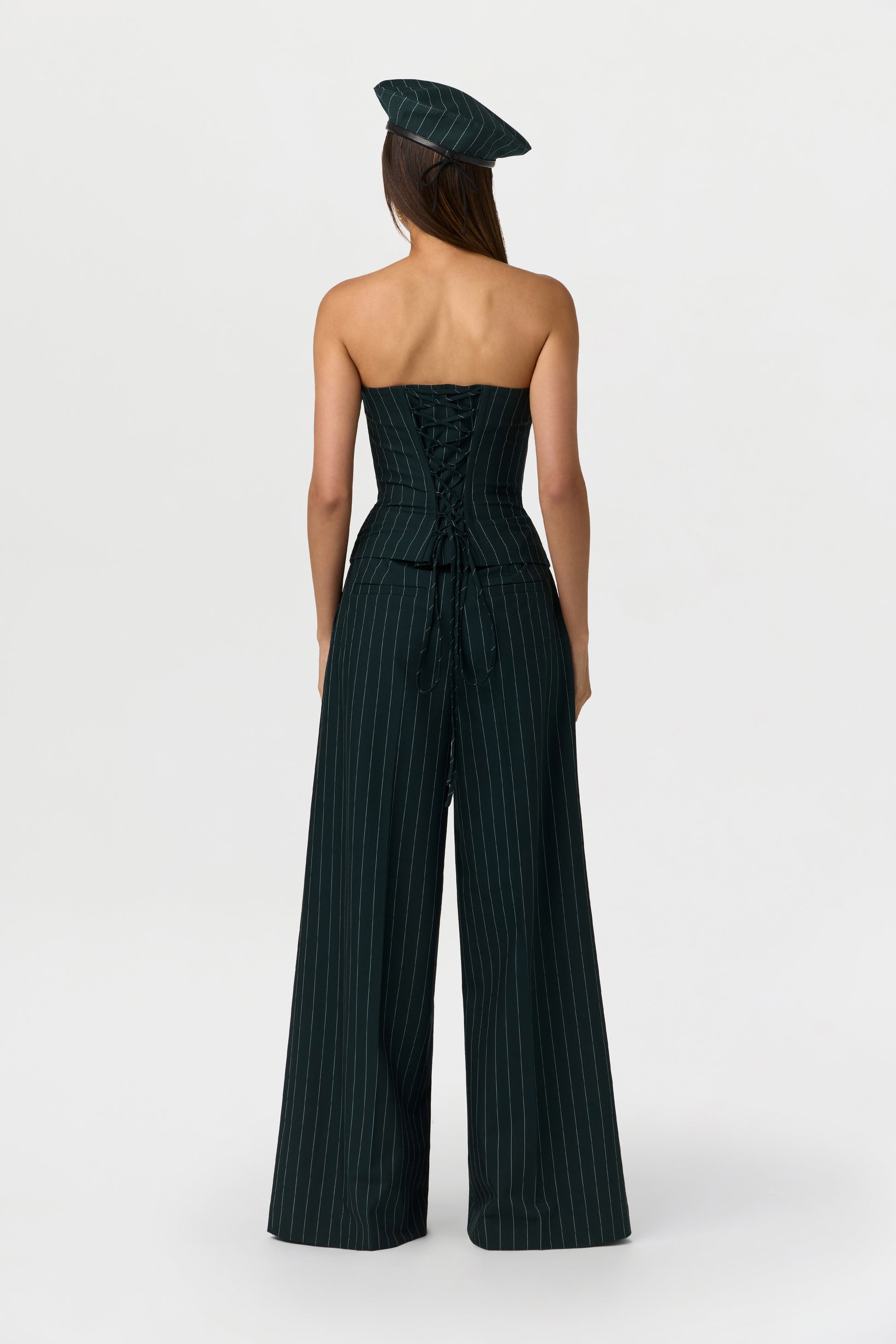Suiting Pinstripe Corset Top