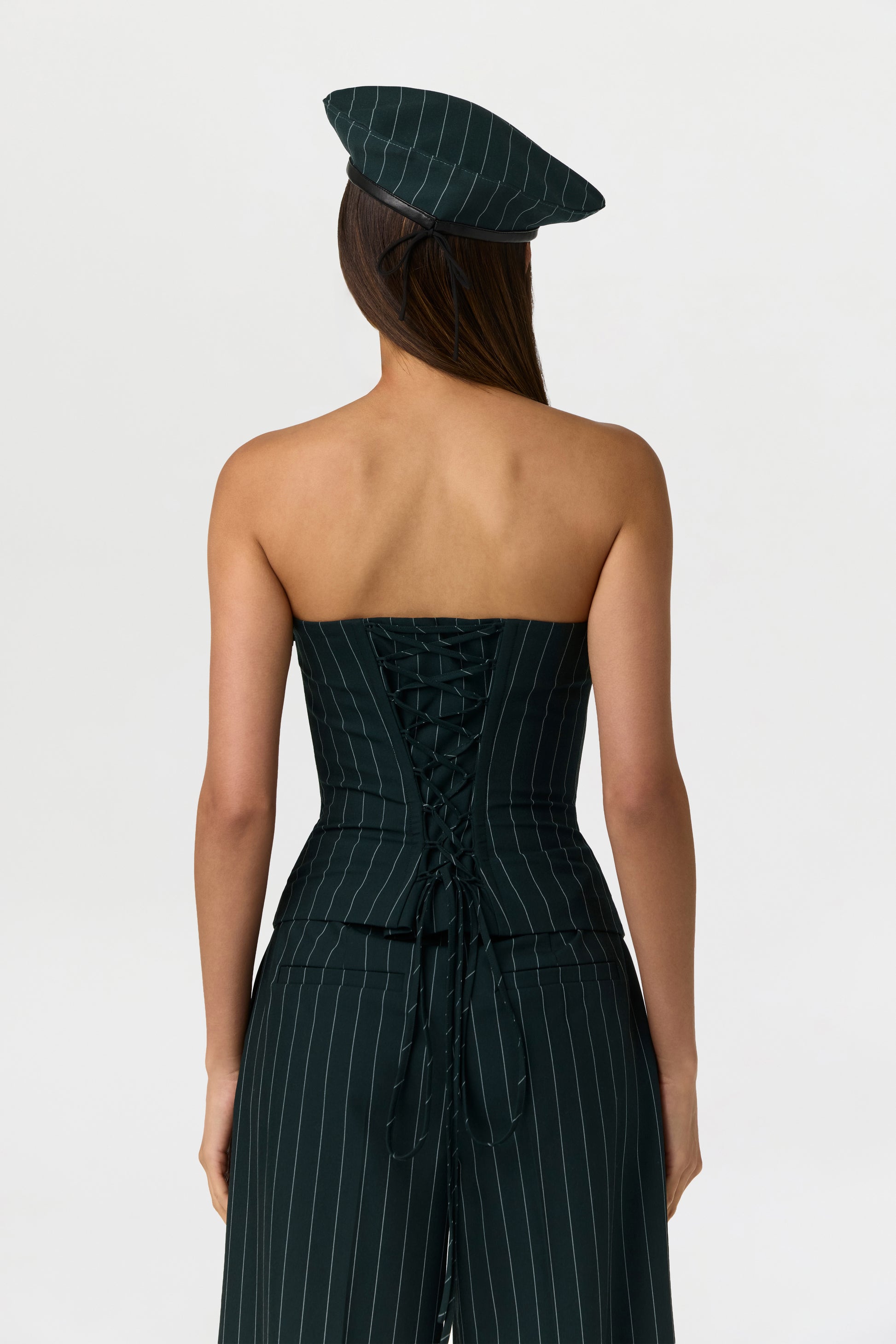 Suiting Pinstripe Corset Top