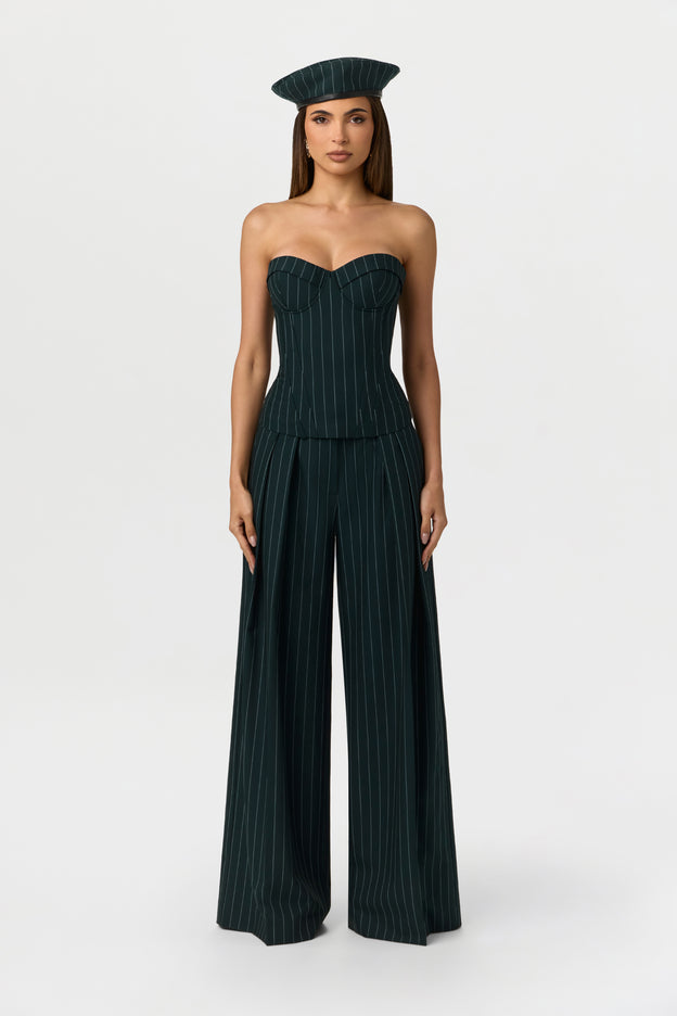 Suiting Pinstripe Wide-leg Pants